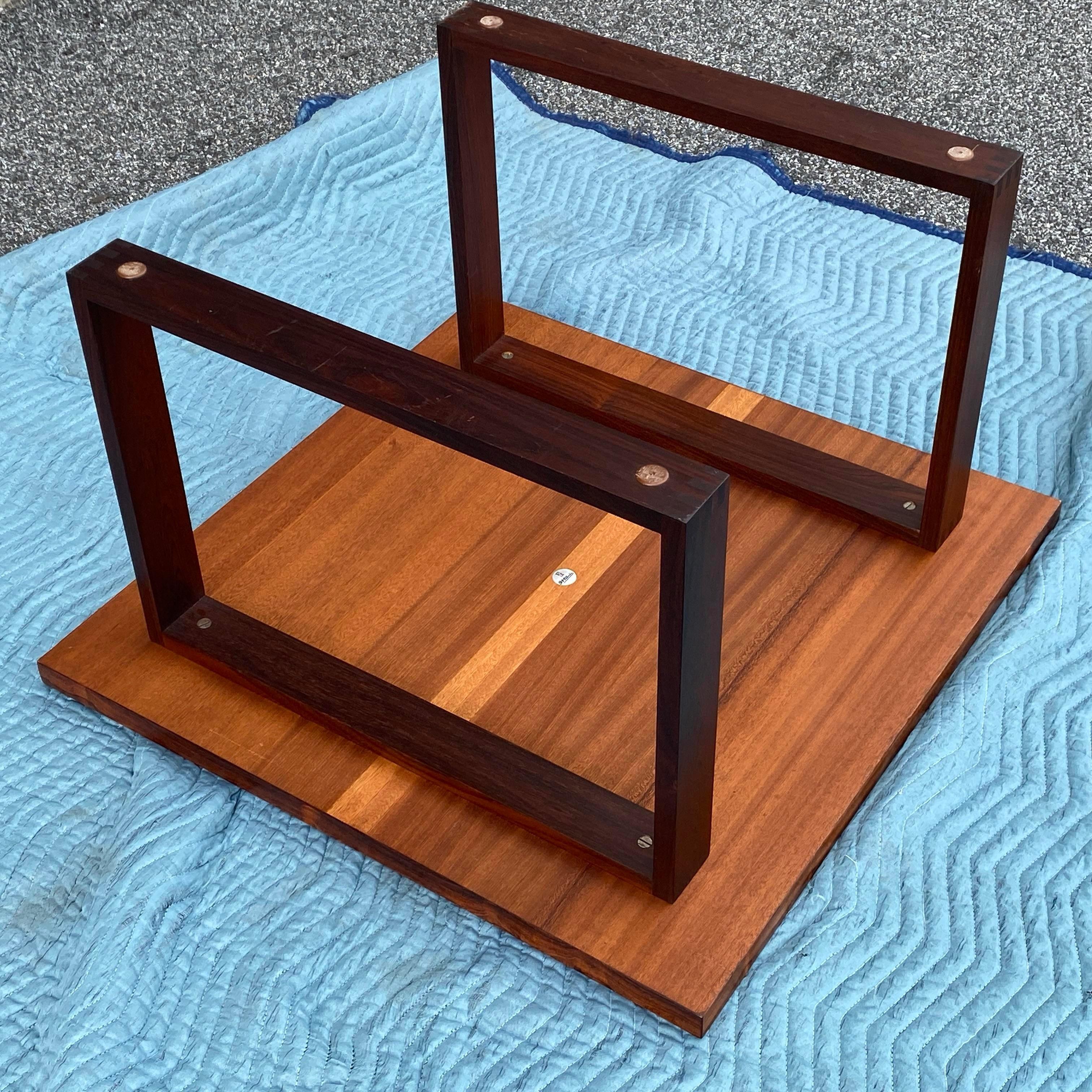 20th Century France & Son Danish Modern Rosewood Chessboard Coffee Table by Poul Cadovius For Sale