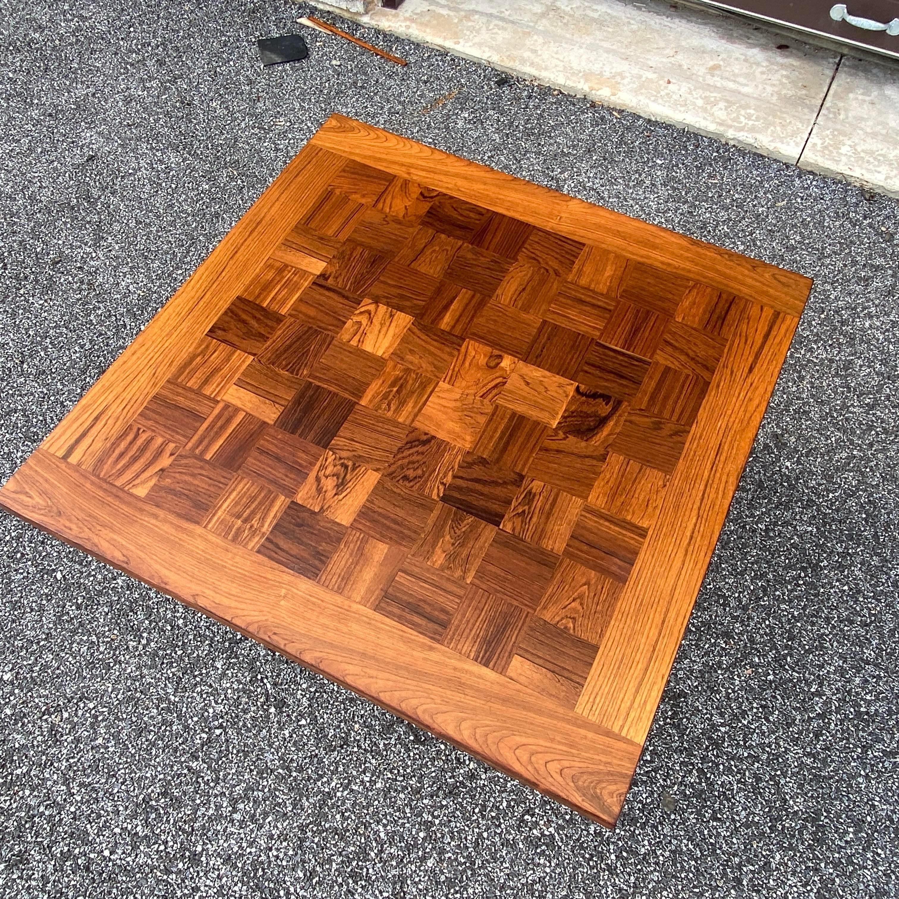 France & Son Danish Modern Rosewood Chessboard Coffee Table by Poul Cadovius For Sale 2