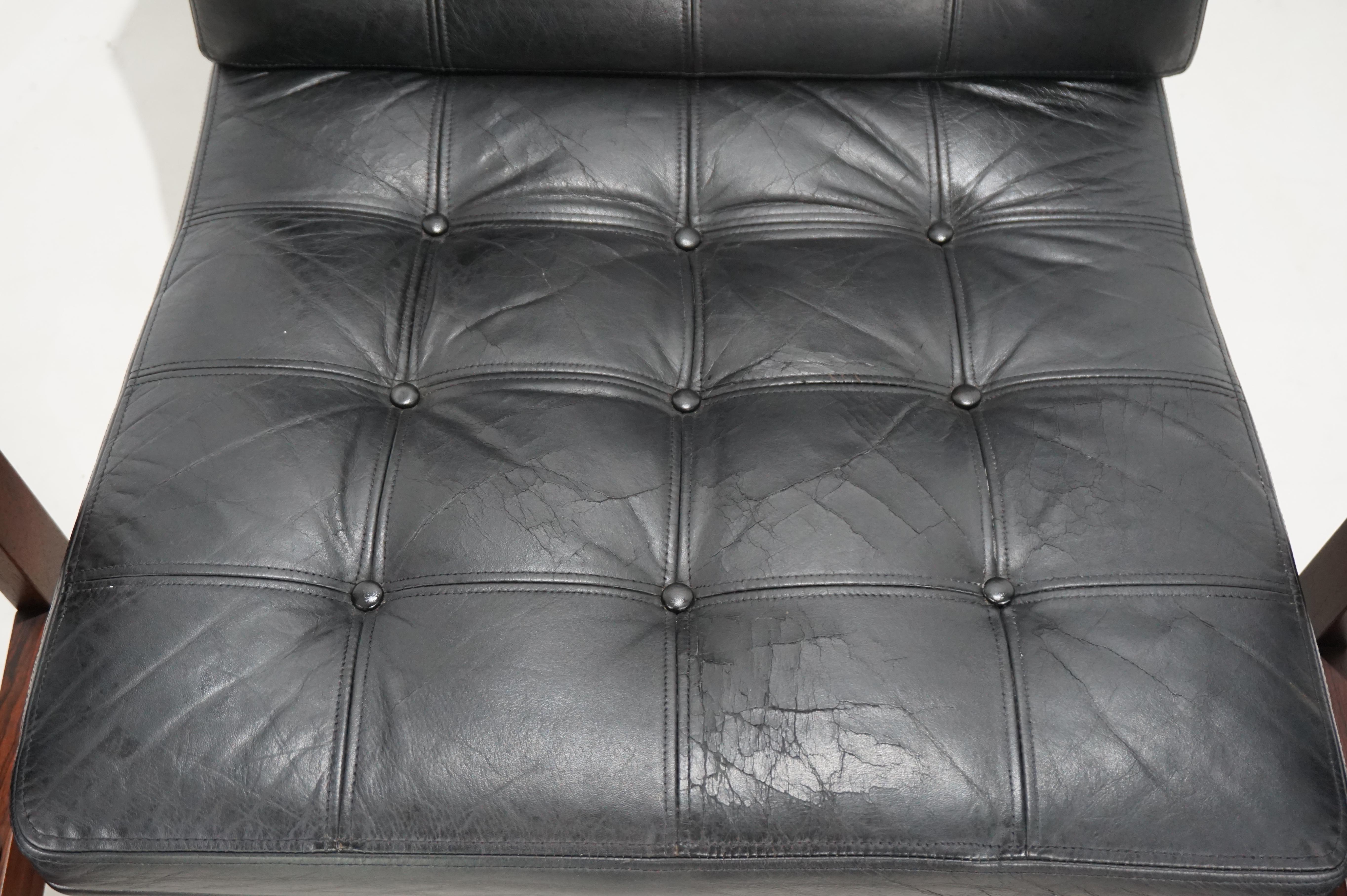 France & Son Juego de 3 sillones modulares de cuero de O. Gjerløv-Knudsen/T. Lind en venta 3