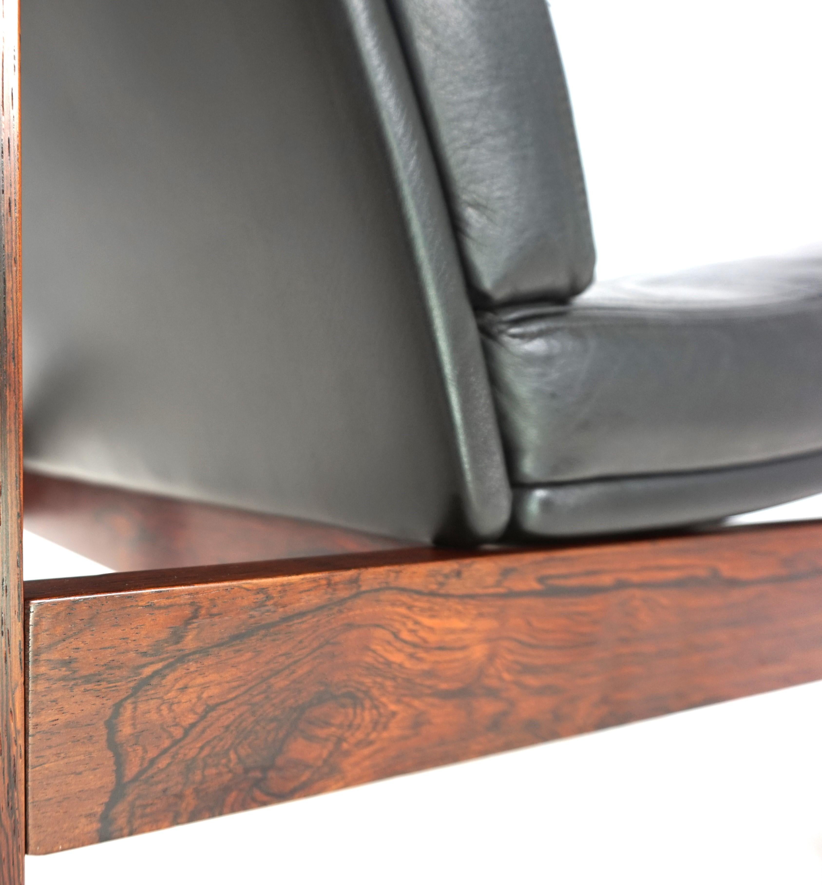 France & Son Juego de 3 sillones modulares de cuero de O. Gjerløv-Knudsen/T. Lind en venta 9