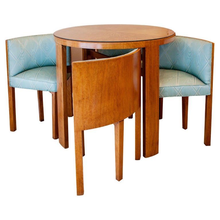 Table et 4 chaises France, 1930, Art Déco En vente sur 1stDibs