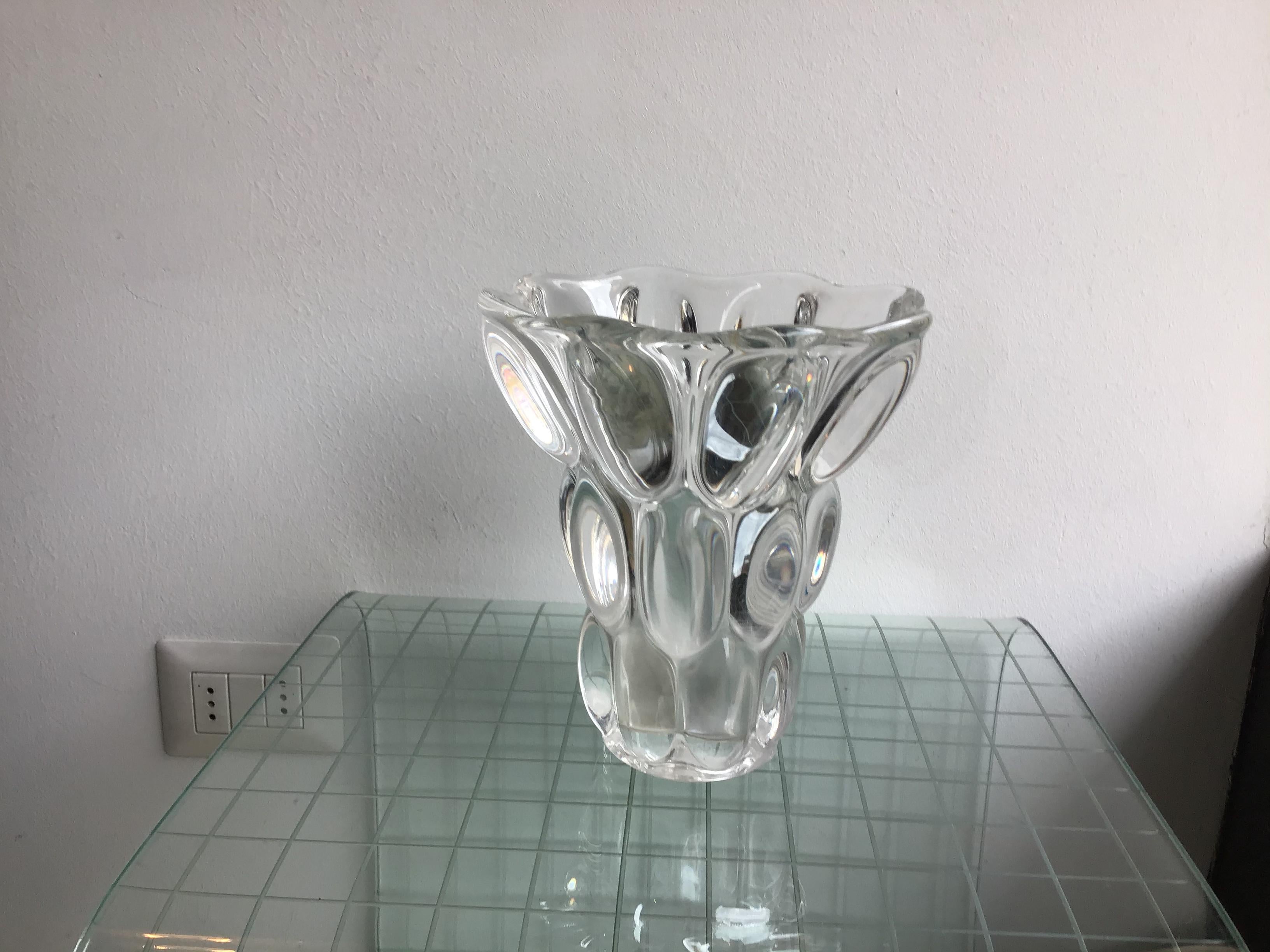 French France Vase  Bugnoni, 1940 Glass, France For Sale