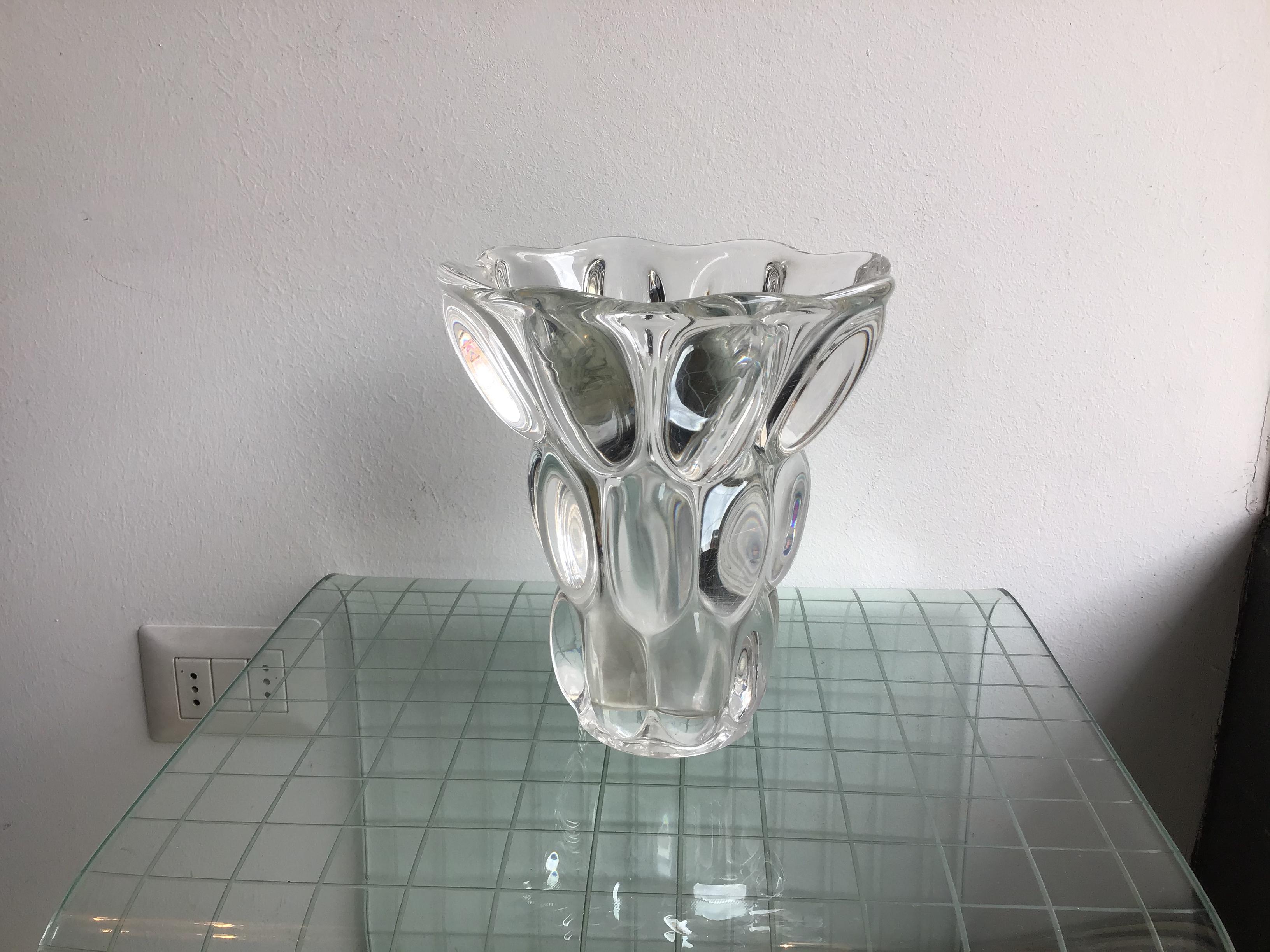 France Vase  Bugnoni, 1940 Glass, France In Excellent Condition For Sale In Milano, IT
