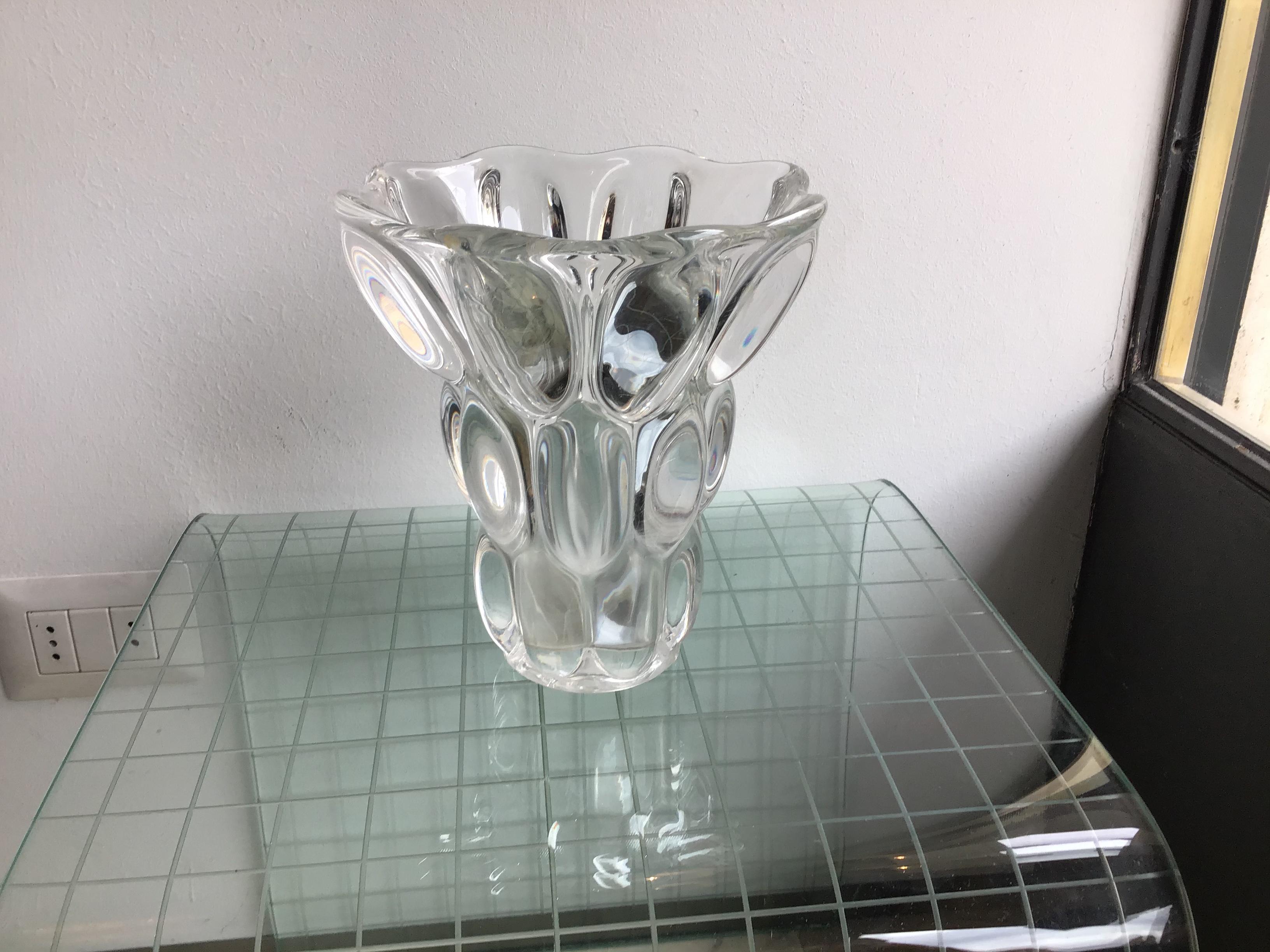 Mid-20th Century France Vase  Bugnoni, 1940 Glass, France For Sale