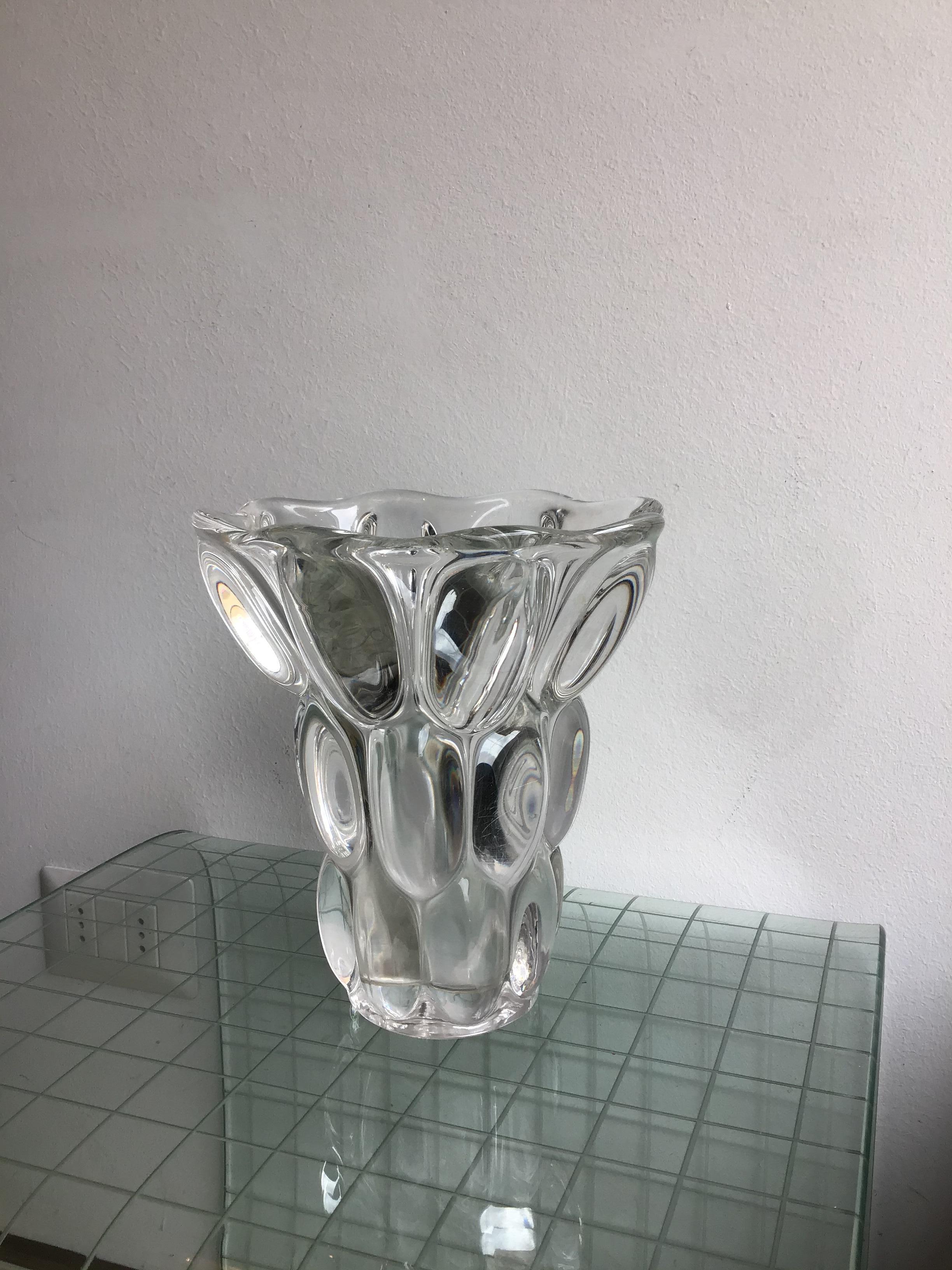 France Vase  Bugnoni, 1940 Glass, France For Sale 2