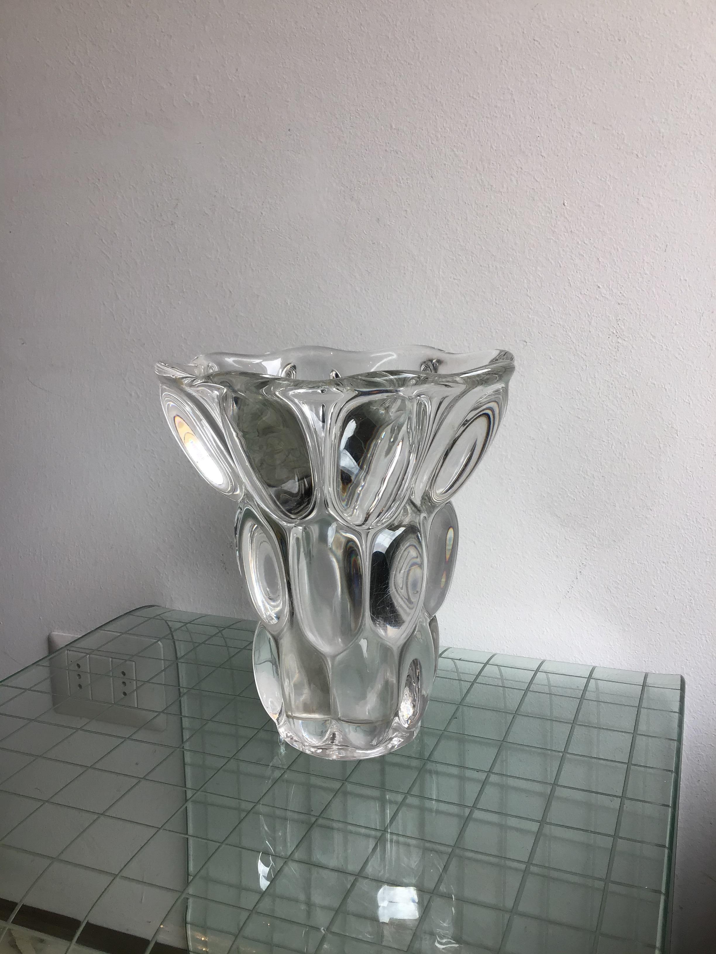 France Vase  Bugnoni, 1940 Glass, France For Sale 3