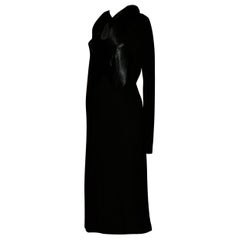 France Vramant Black Crepe Silk Evening Gown, 1930's Paris
