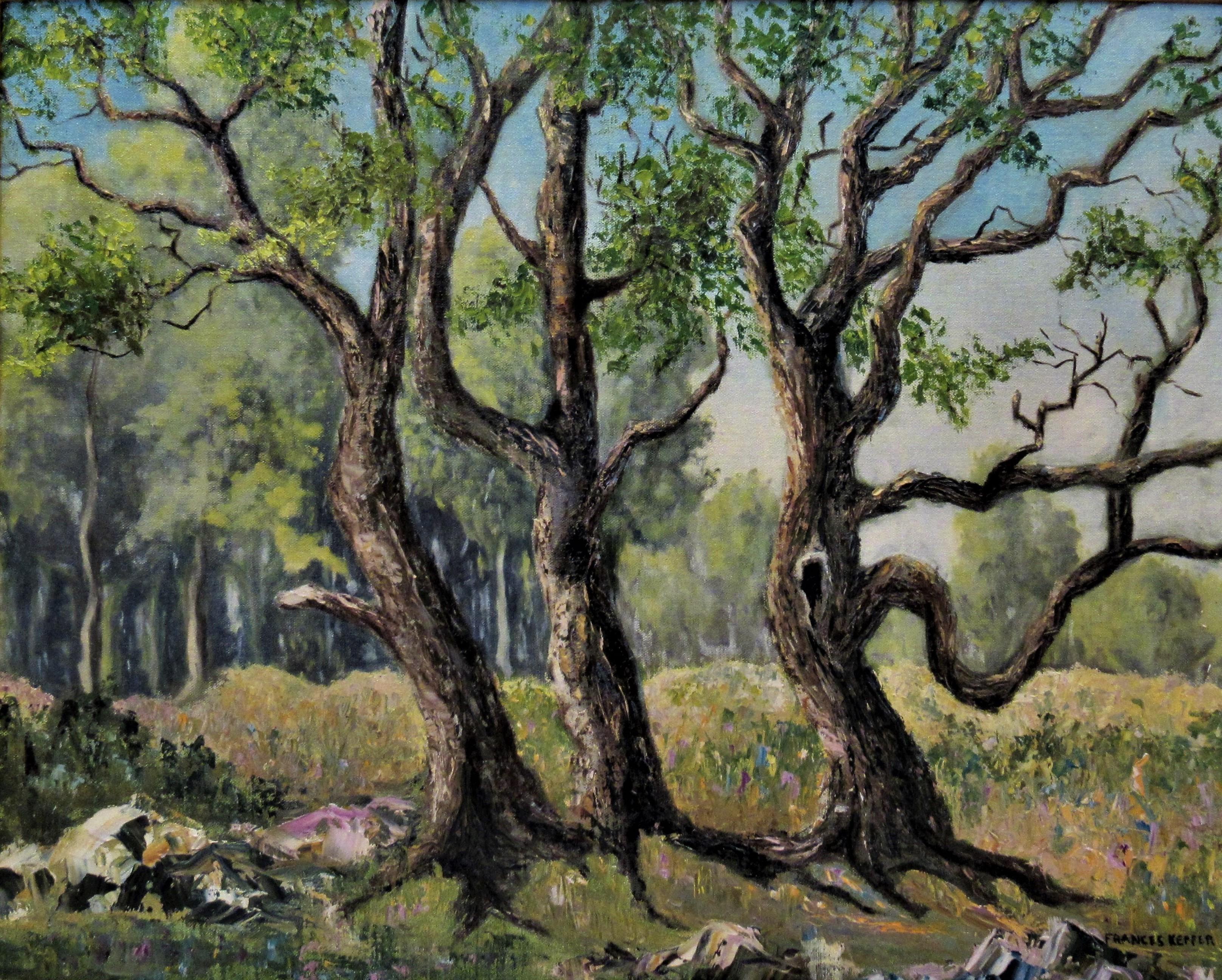 Landscape with Trees - Painting by Frances Alice Keffer