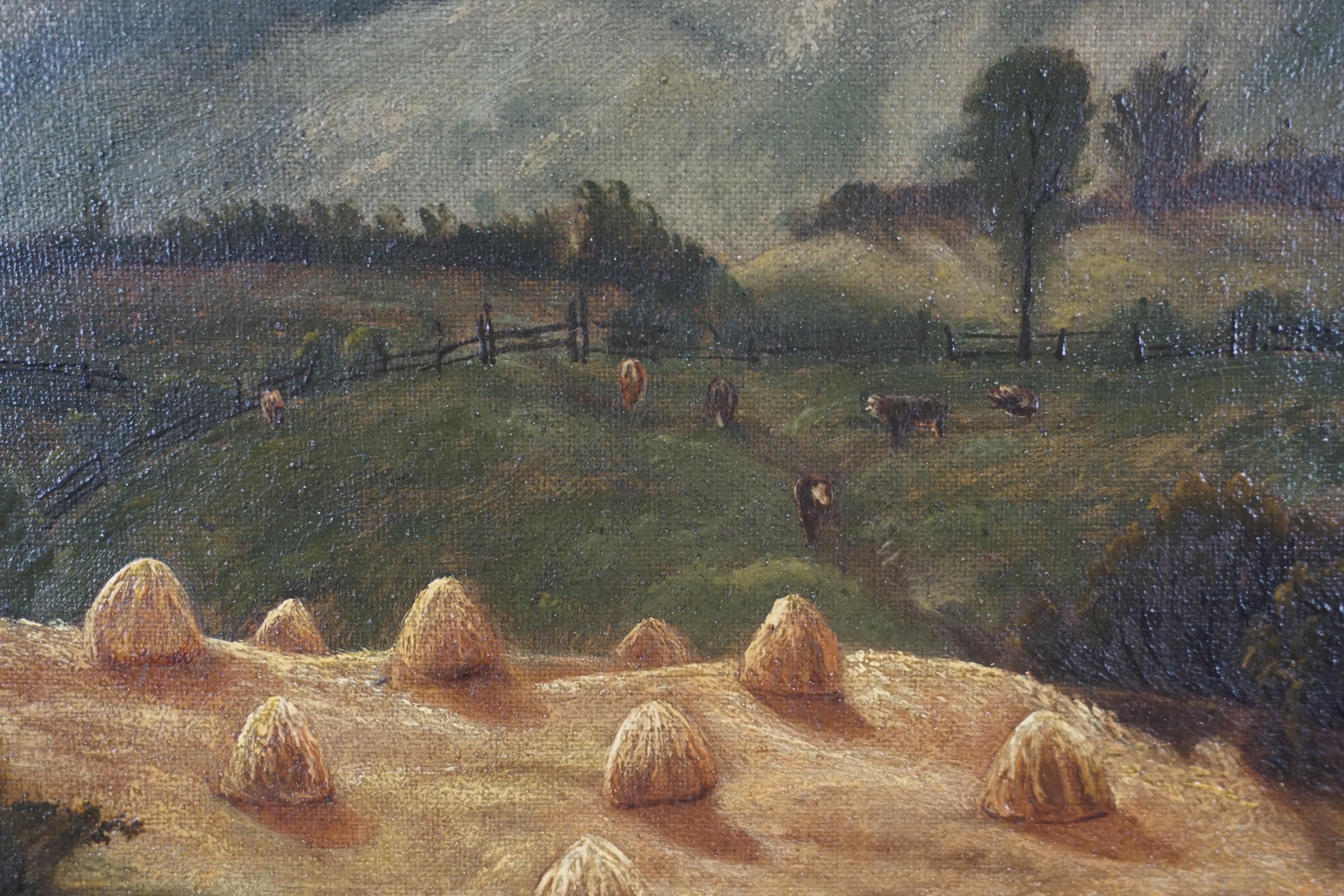 Paisaje pintado al óleo a finales del siglo XIX en el norte del estado de Nueva York por Frances B. Clark

Pintura de estilo rural de la Escuela del Río Hudson del norte del estado de Nueva York, obra de Frances B. Clark (canadiense/estadounidense,