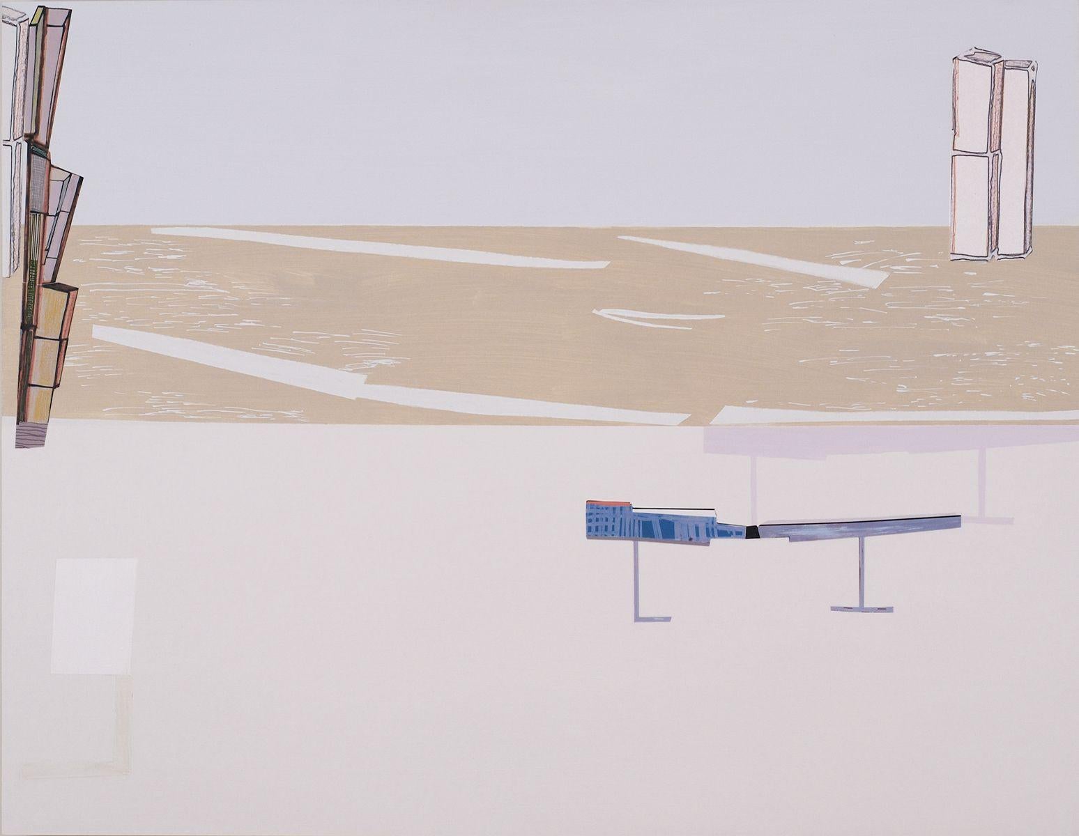 Frances Barth Abstract Painting - FRANCES BARTH COM 3, 2011 Acrylic, digital photo, on gessoed panel