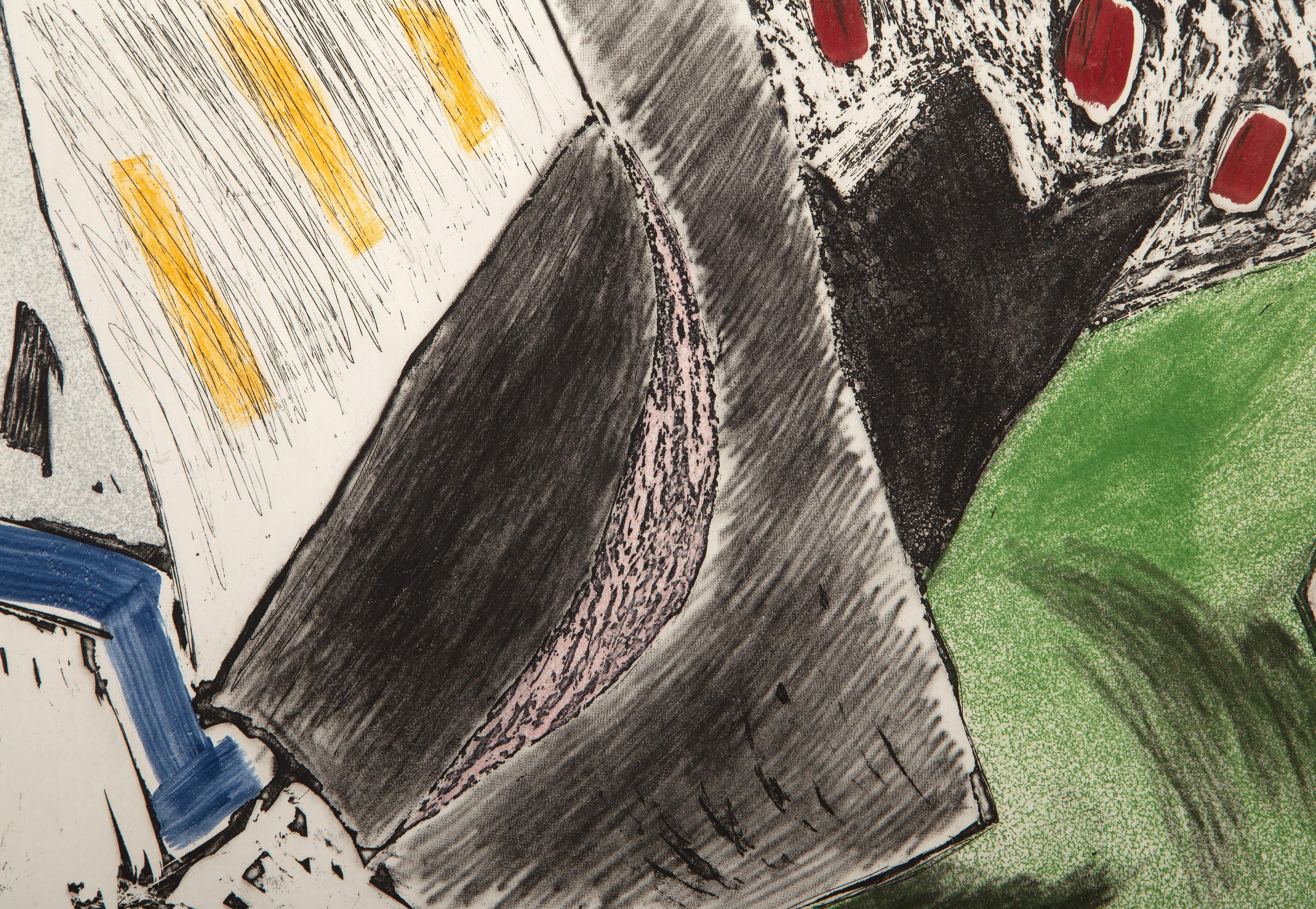 Goro, Modern Color Radierung von Frances Barth im Angebot 4