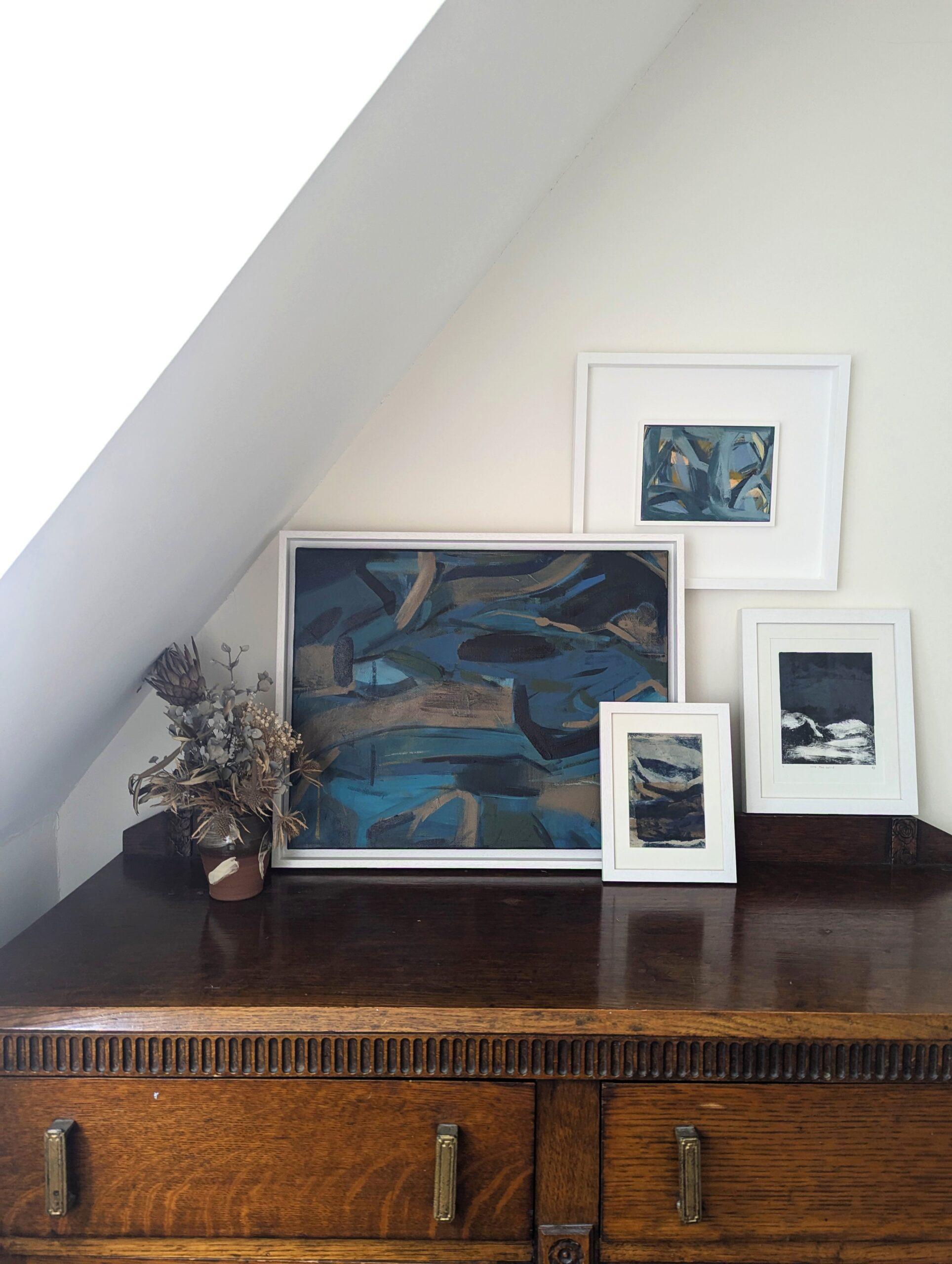 2022 Stampa monotipo astratta contemporanea e unica - Into the Wild - Painting Contemporaneo di Frances Daws