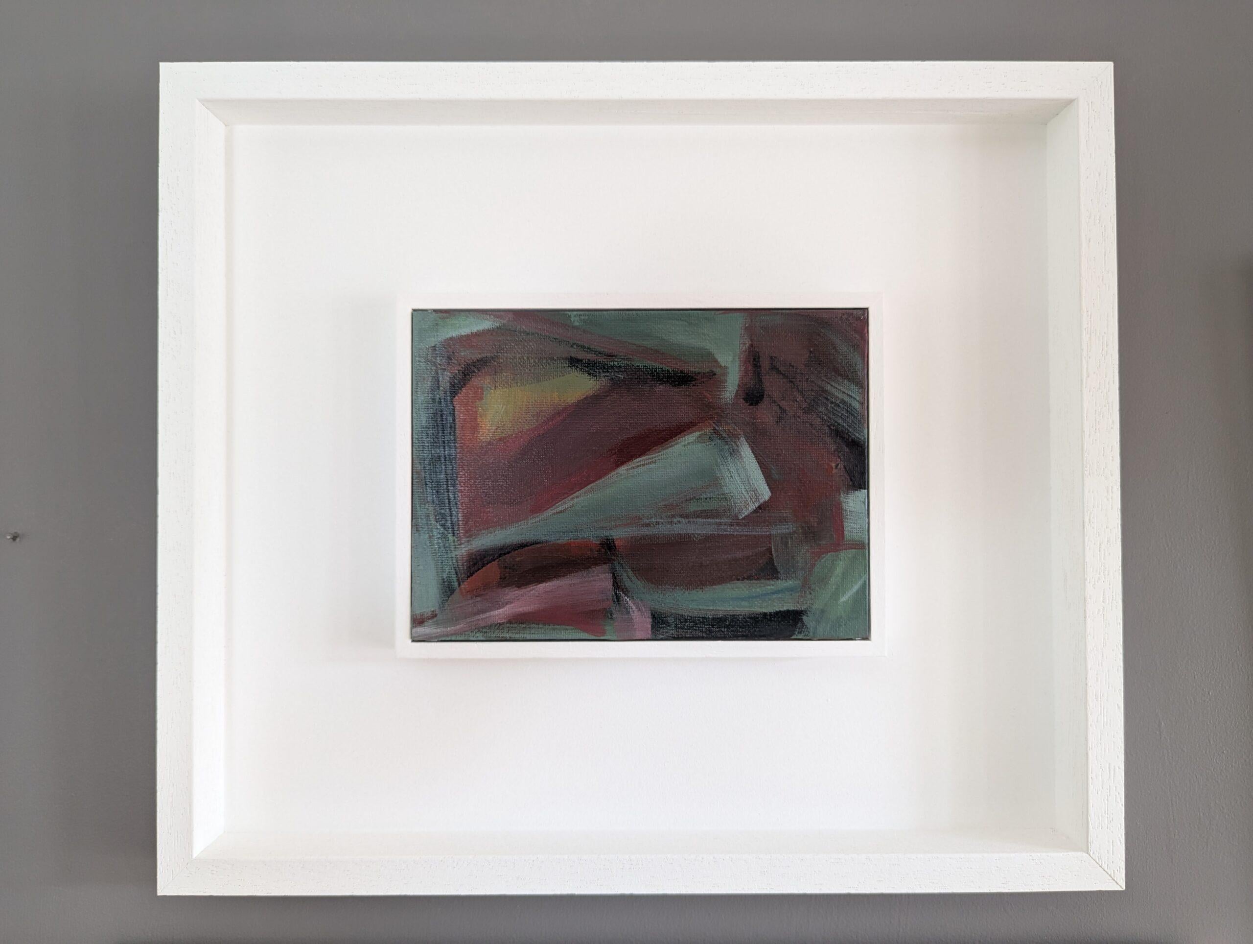 2024 Zeitgenössische abstrakte Mini-Acrylmalerei von Frances Daws - Beltane 1