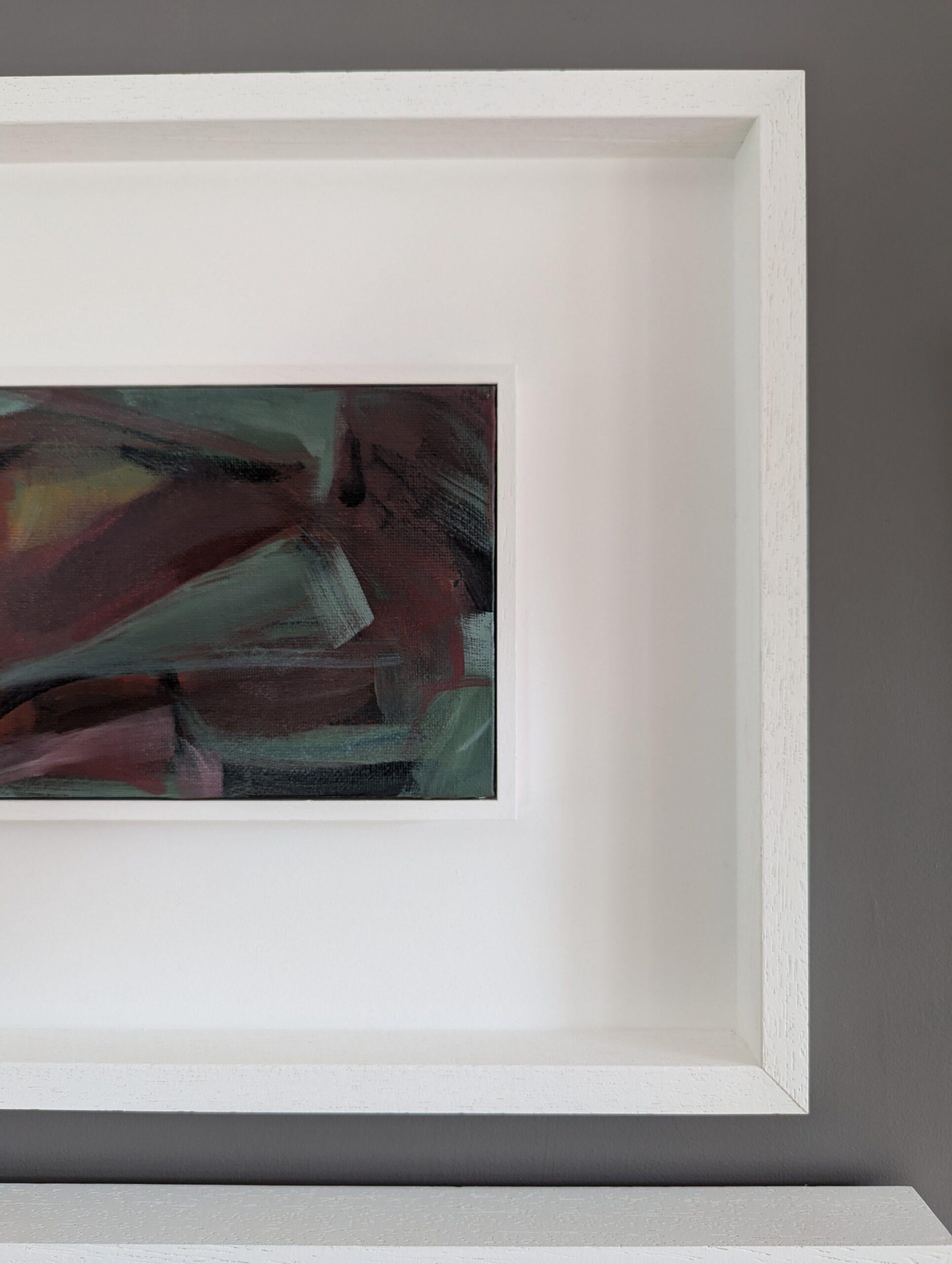 2024 Zeitgenössische abstrakte Mini-Acrylmalerei von Frances Daws - Beltane 6