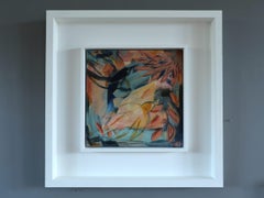 Pintura acrílica abstracta original contemporánea - Canto de verano para los pájaros I