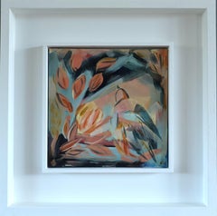 Pintura acrílica abstracta original contemporánea - Canción de verano para los pájaros II