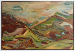 Contemporary Original Abstract Landscape Acrylic Painting - Off the Beaten Track