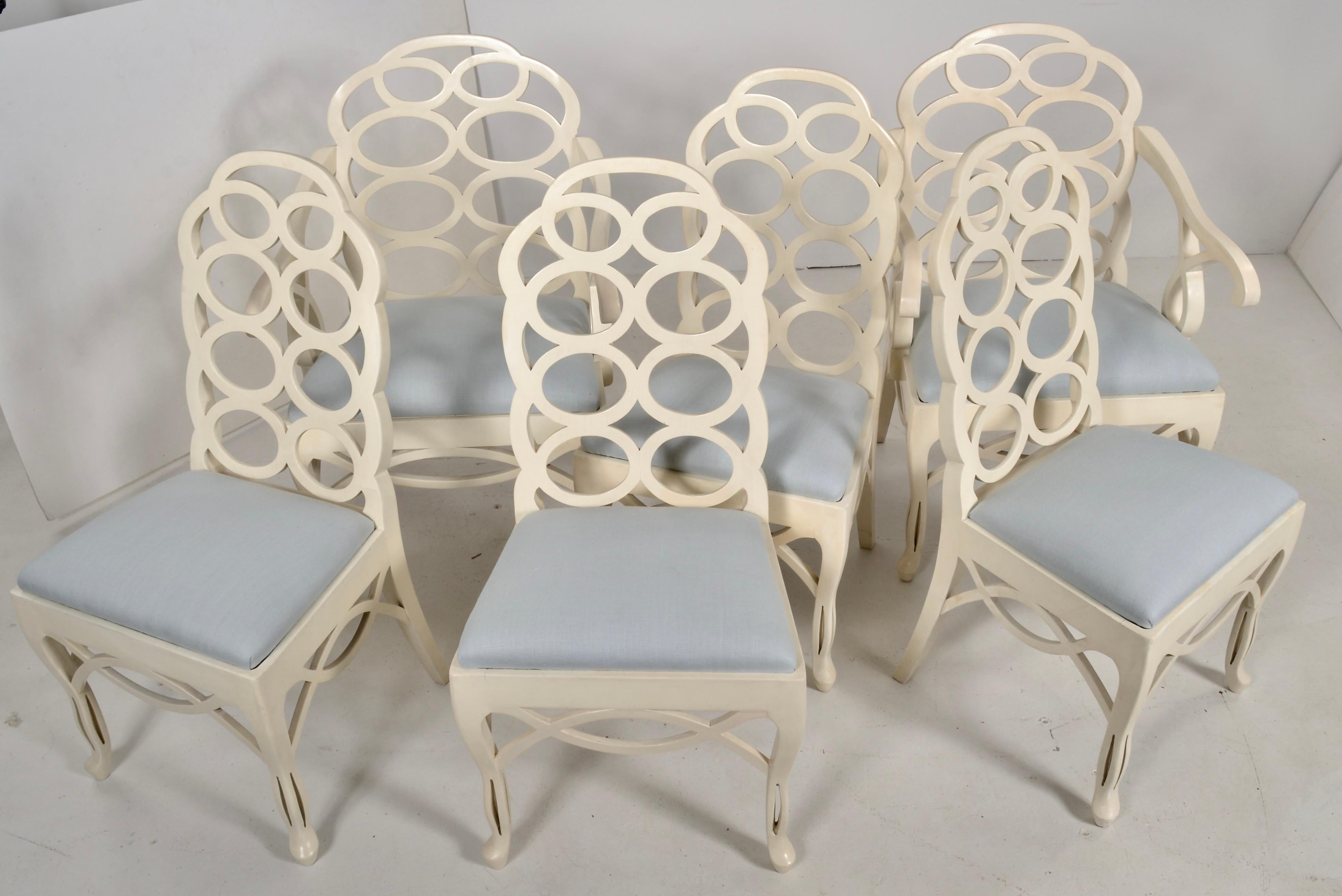 Frances Elkins Sillas Loop  Juego de seis, España c 1960s en venta 6