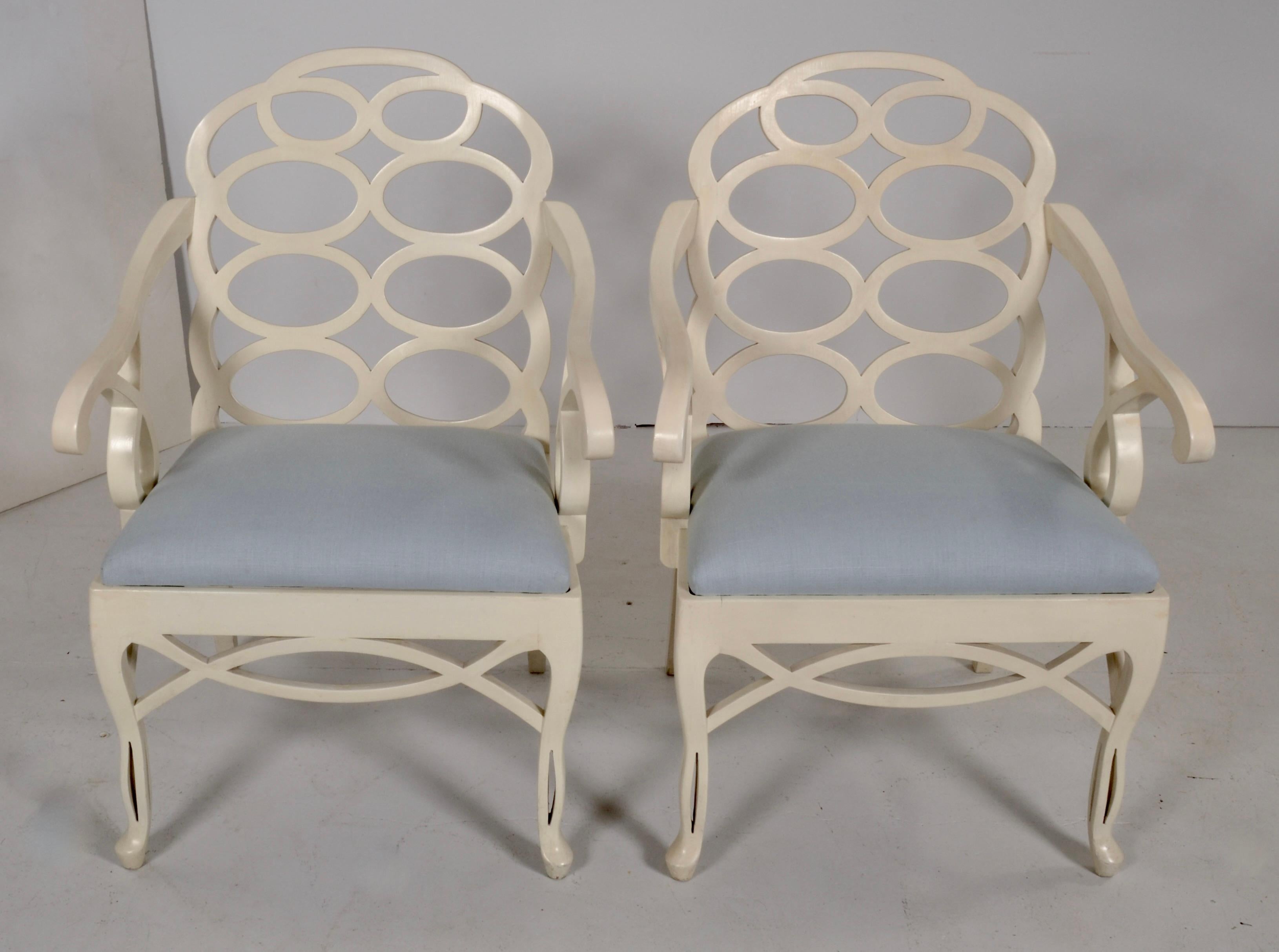 Diseñadas por Frances Elkins en los años 30 para su cliente, la Sra. Marshall Field, para su casa de Long Island, las sillas 