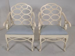 Chaises Loop Frances Elkins  Ensemble de six, A.I.C., Espagne c. 1960