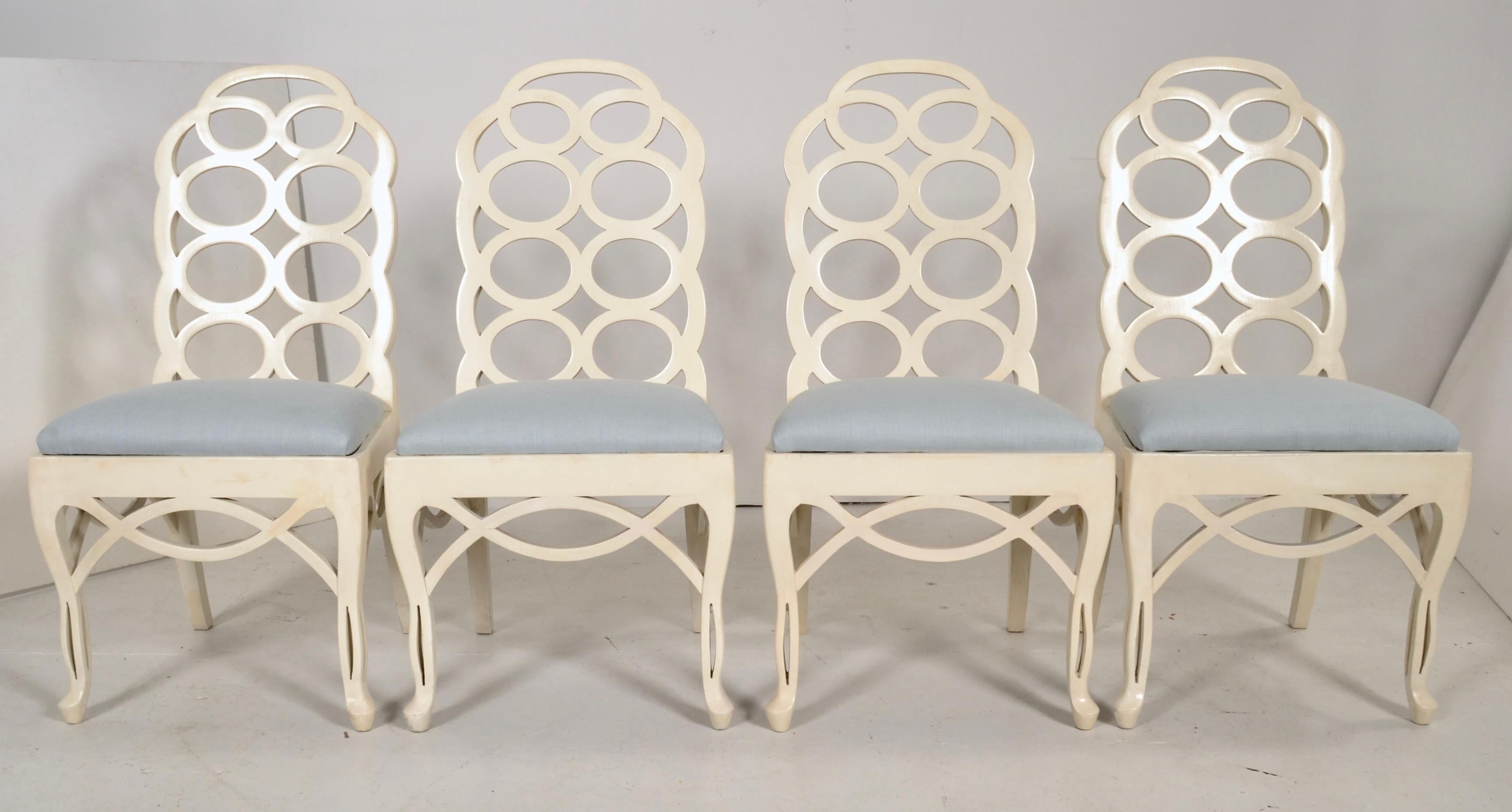 Frances Elkins Sillas Loop  Juego de seis, España c 1960s mediados del siglo XX en venta