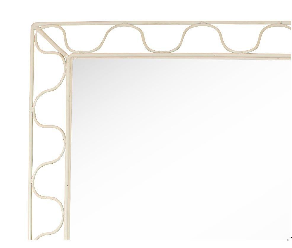 White iron mirror in the style of Frances Elkins, circa 1960