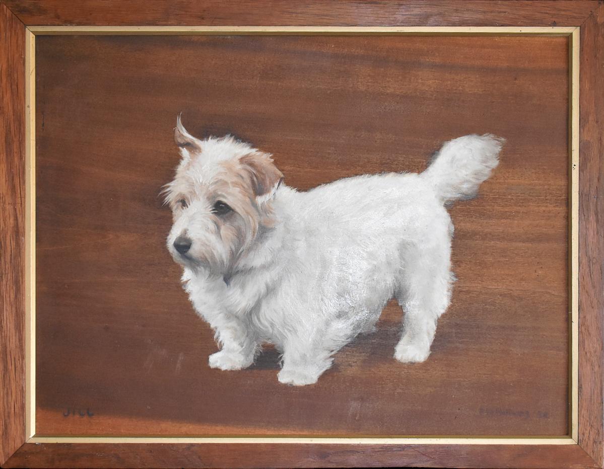 Animal Painting Frances (Florence) Mabel Hollams - Jill, un West Highland terrier