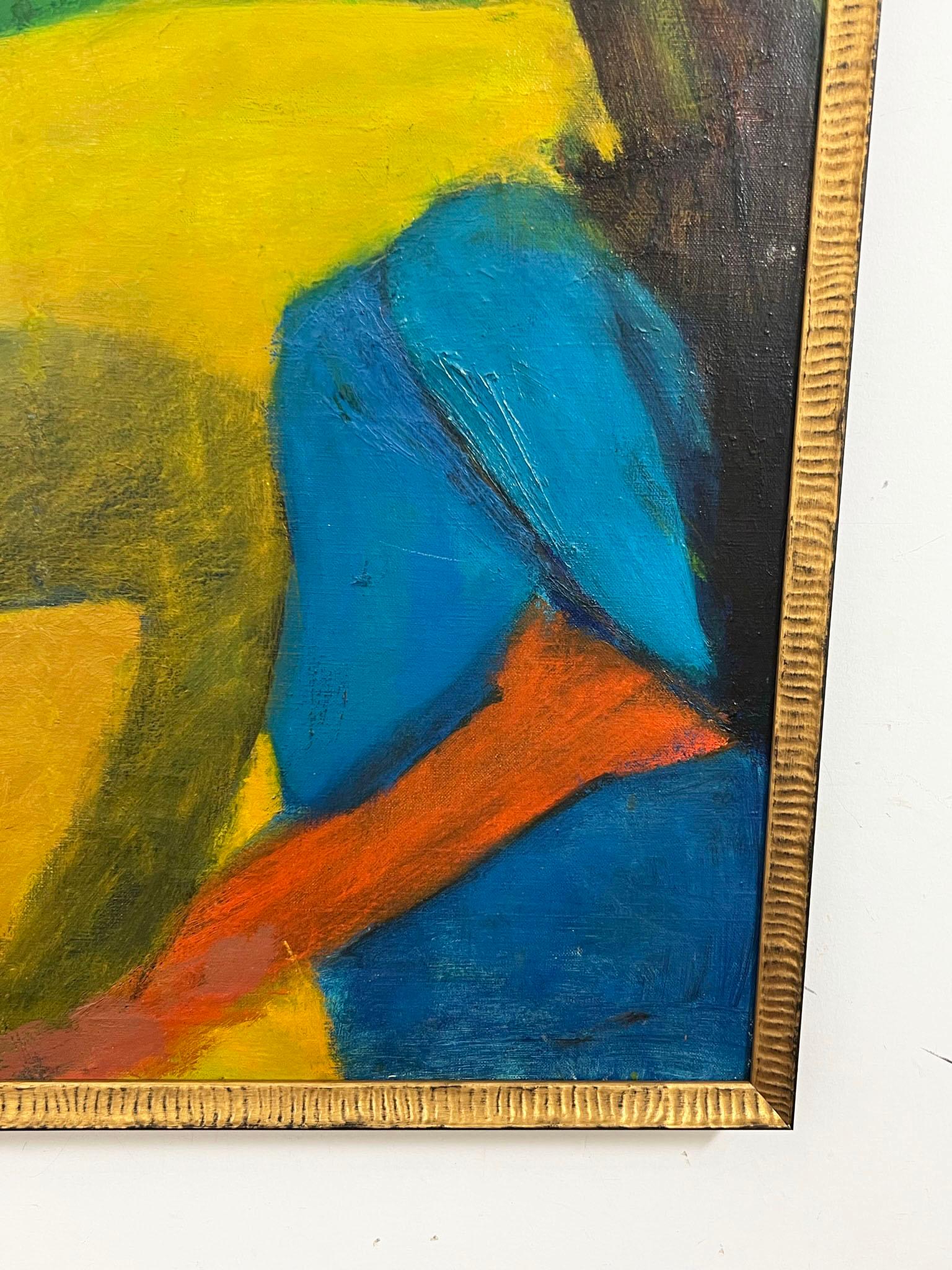 Frances Gershwin Godowsky Modernist Abstract Oil, Ca. Early 1960s In Good Condition In Peabody, MA