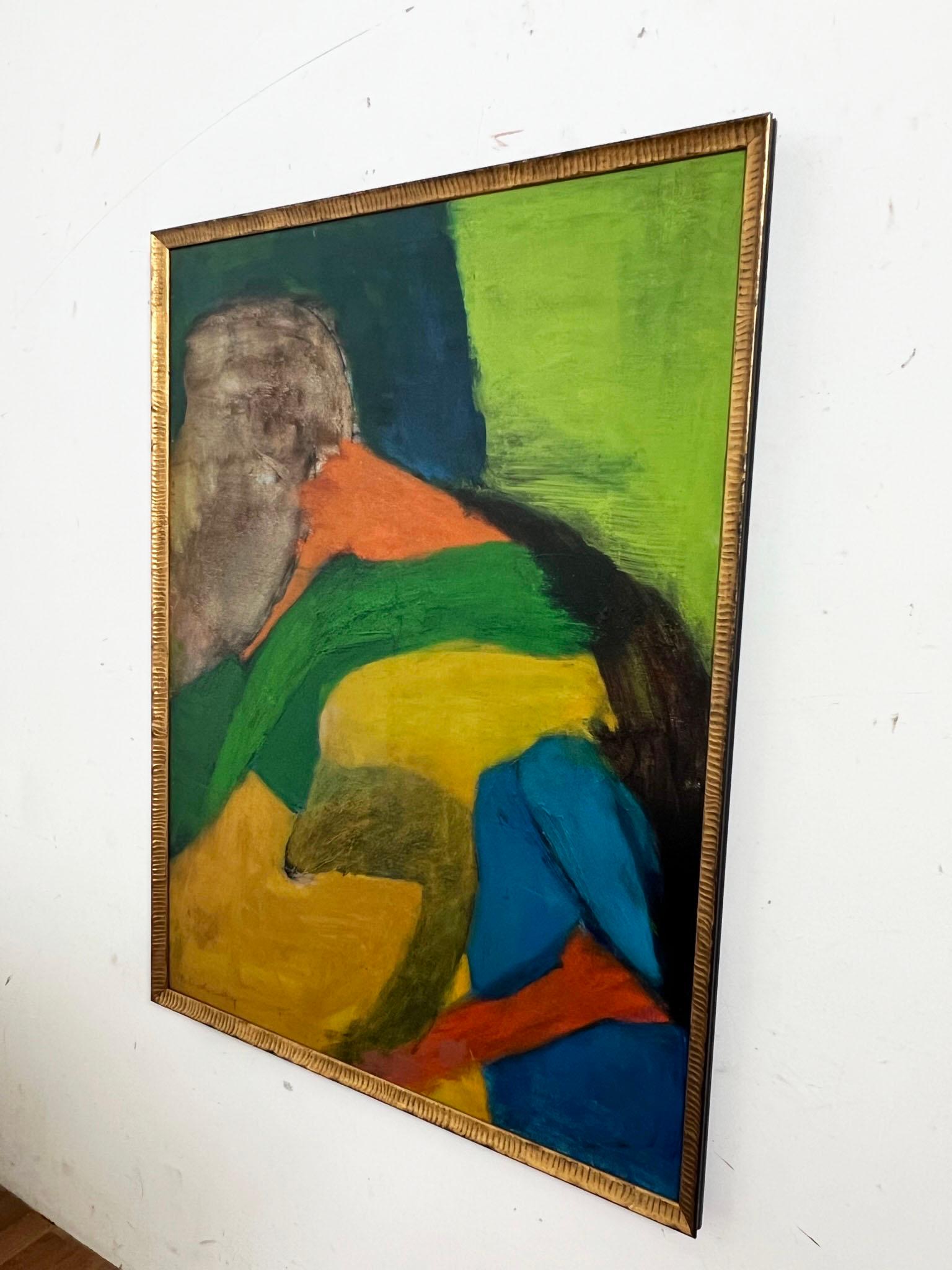 Canvas Frances Gershwin Godowsky Modernist Abstract Oil, Ca. Early 1960s