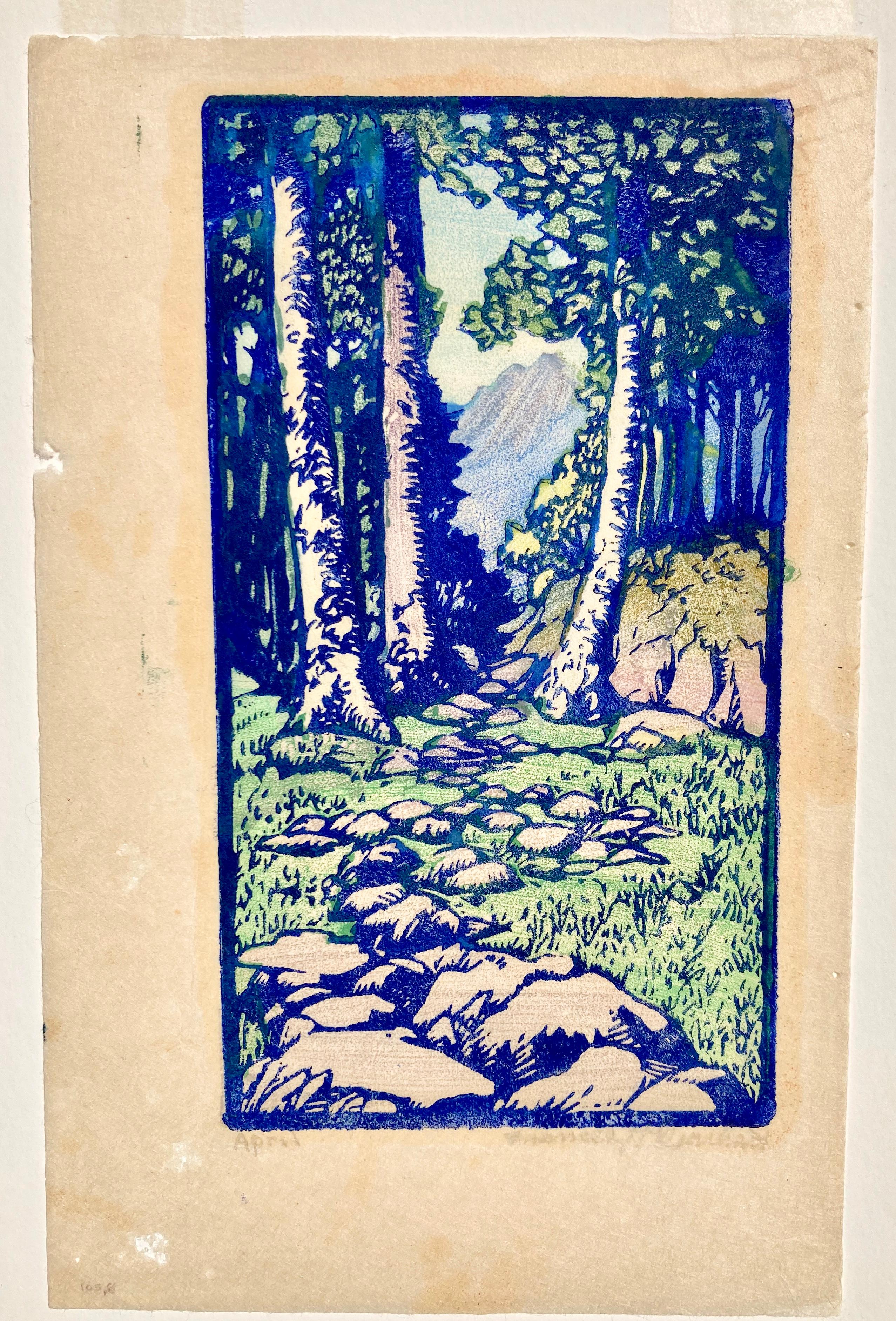 APRIL (Violett), Landscape Print, von Frances H. Gearhart