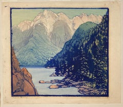 LAKE TAHOE - One of Gearhart's Most Sought after Block Prints