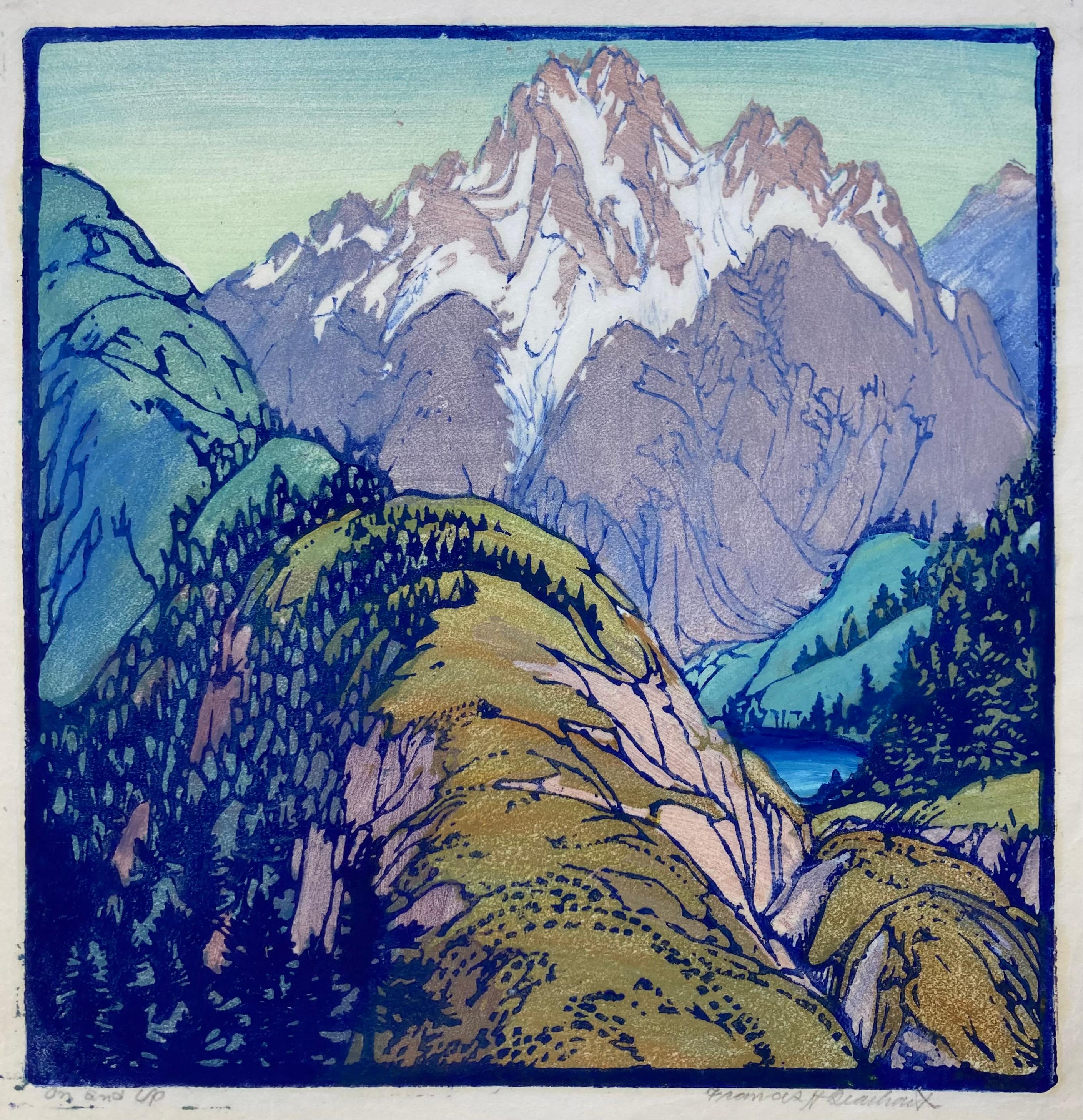 Frances H. Gearhart Landscape Print - ON and UP - One of Gearhart’s finest!! - 4th Largest image.- Depicts Lake Tahoe