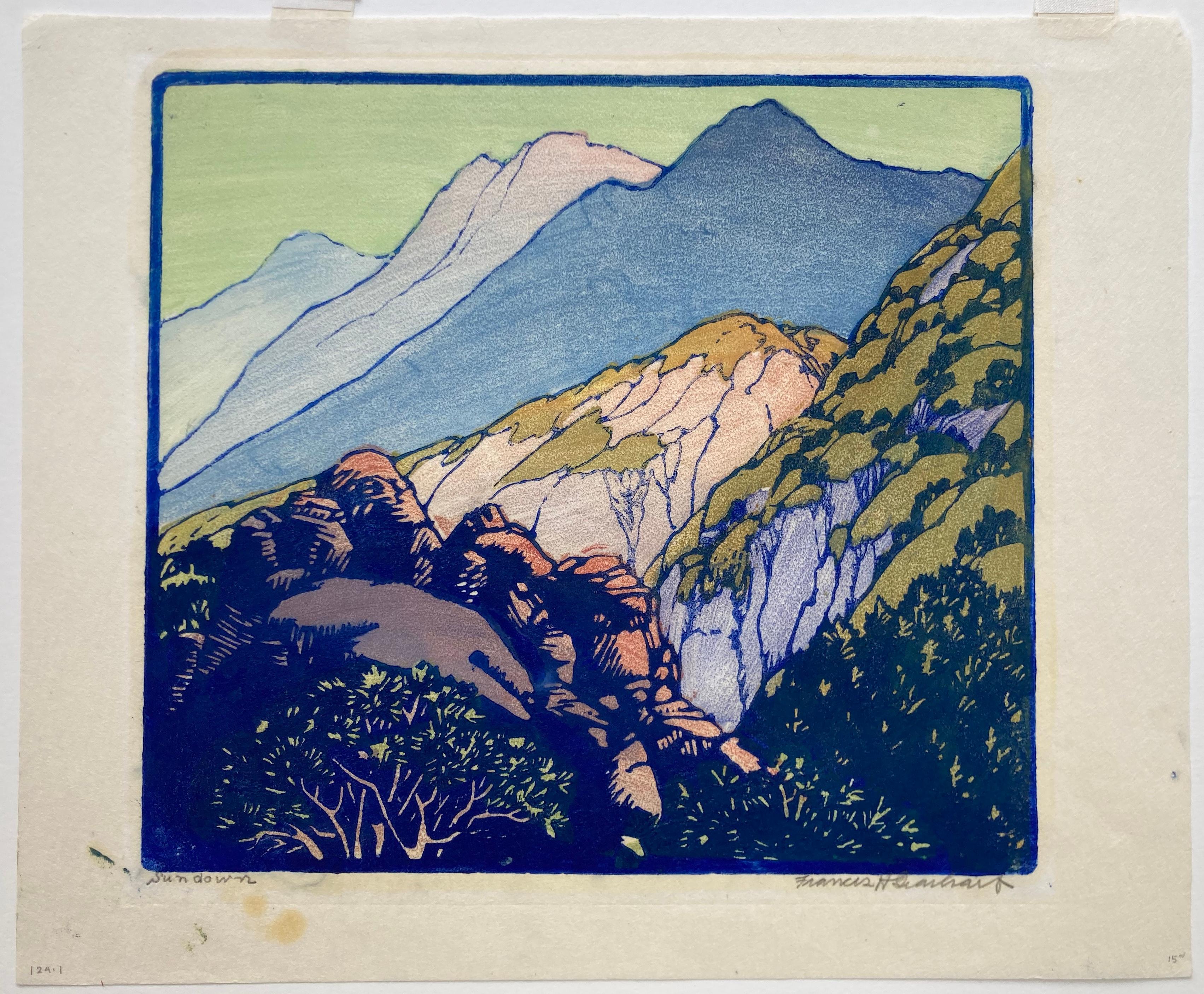 SUN DOWN - Nuova acquisizione - Print di Frances H. Gearhart