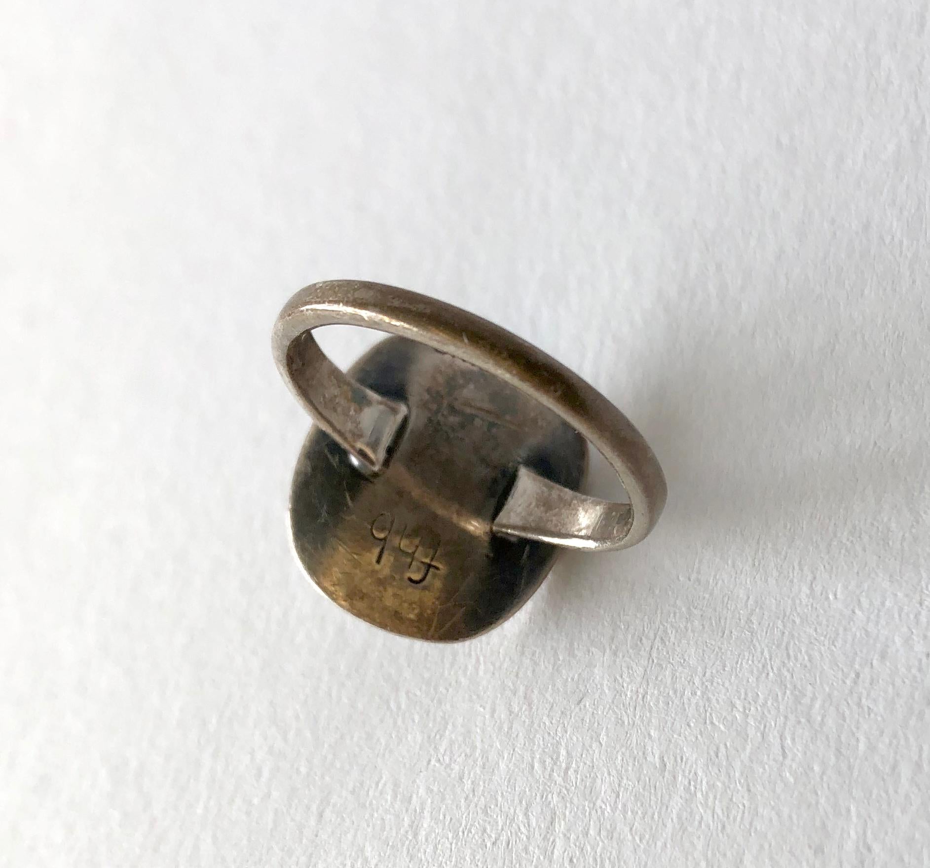 Women's Frances Holmes Boothby Sterling Silver Moonstone American Modernist Ring