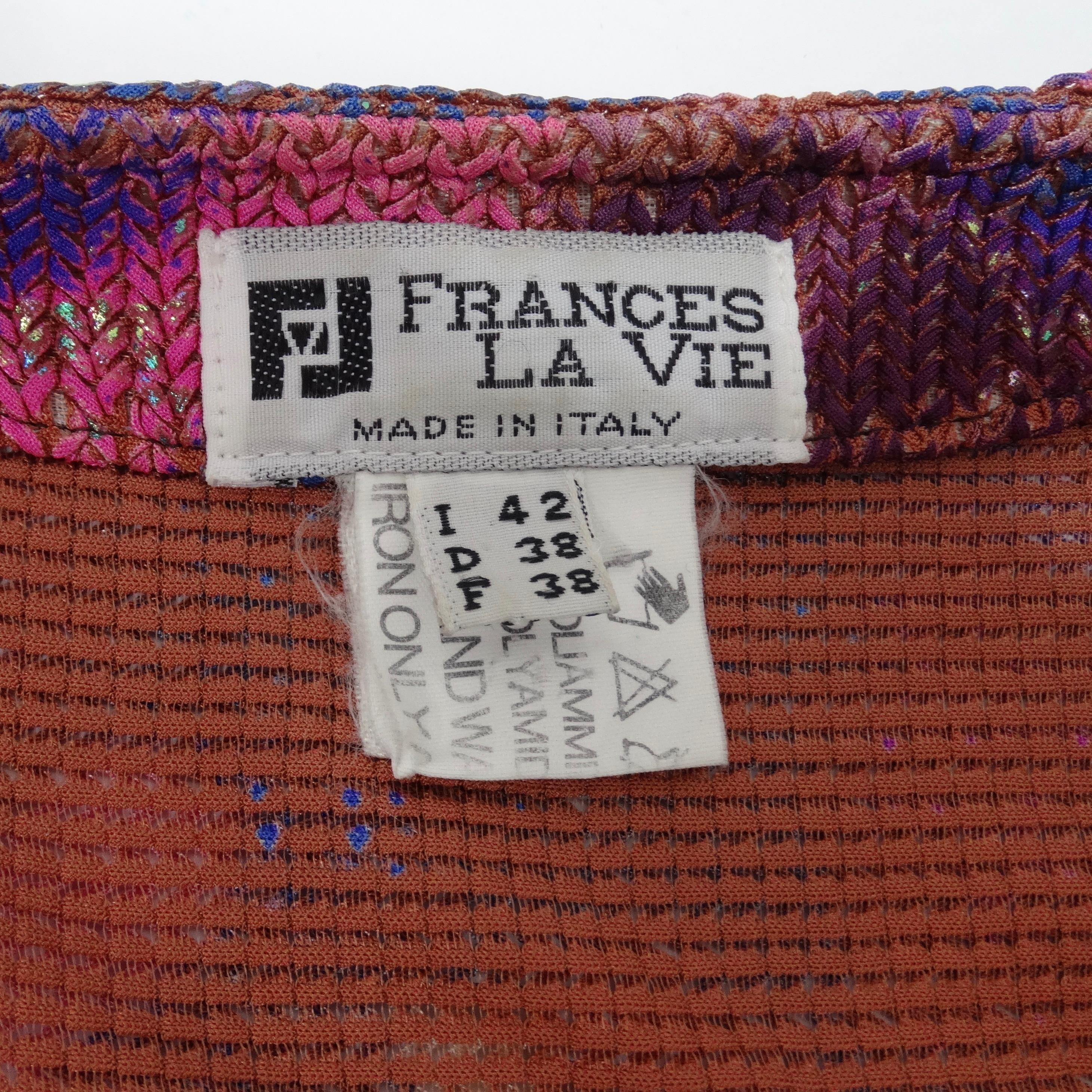 Frances La Vie Mosaic Knit Multicolor Dress For Sale 5