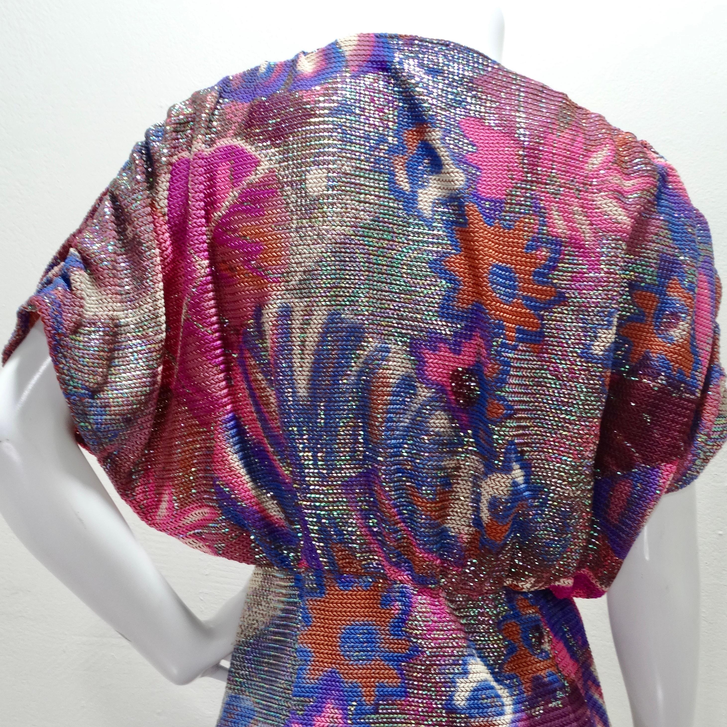 Frances La Vie Mosaic Knit Multicolor Dress For Sale 1