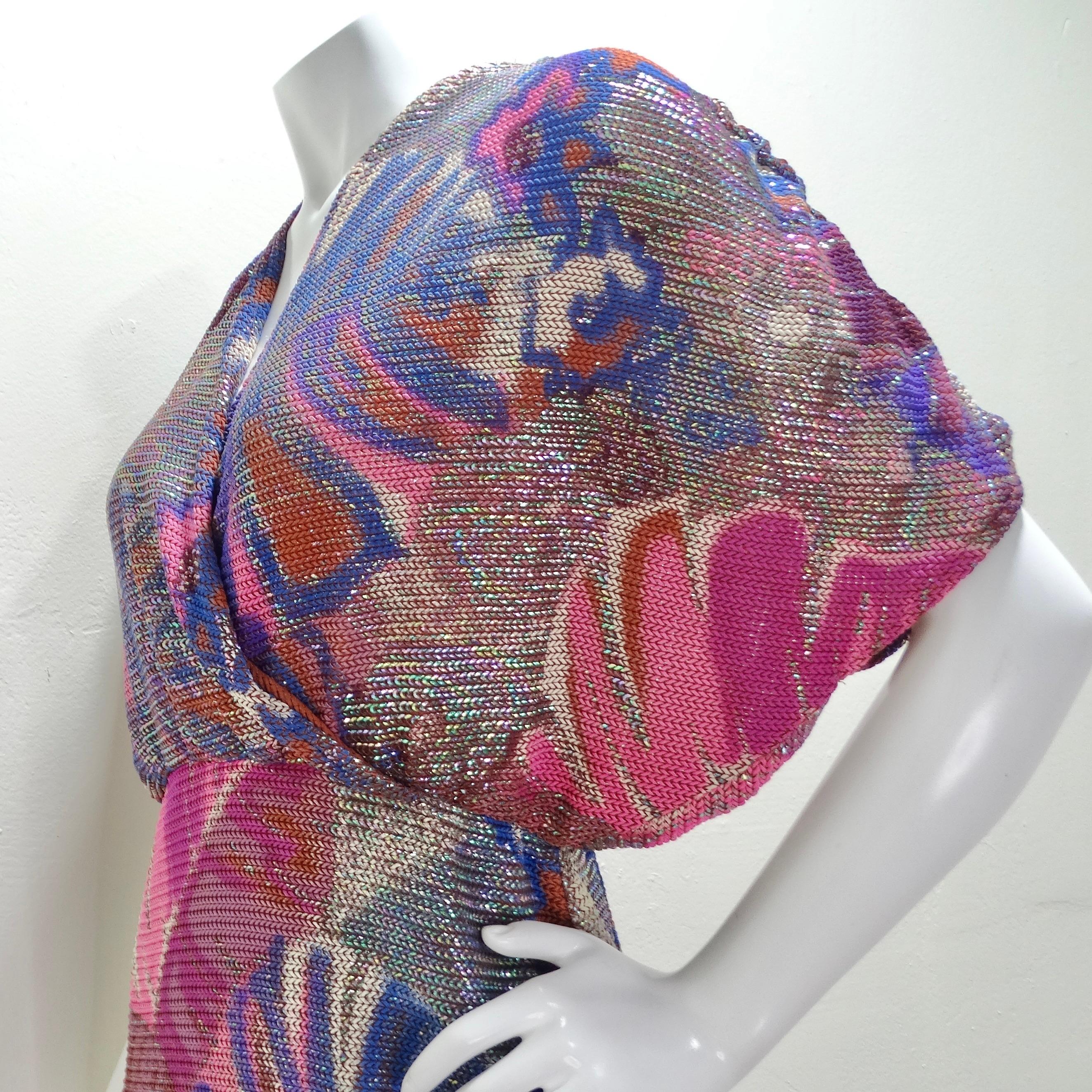 Frances La Vie Mosaic Knit Multicolor Dress For Sale 3
