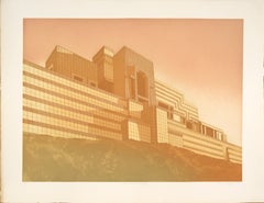 Retro Frank Lloyd Wright's Ennis House, Los Angeles - Lithograph on Paper