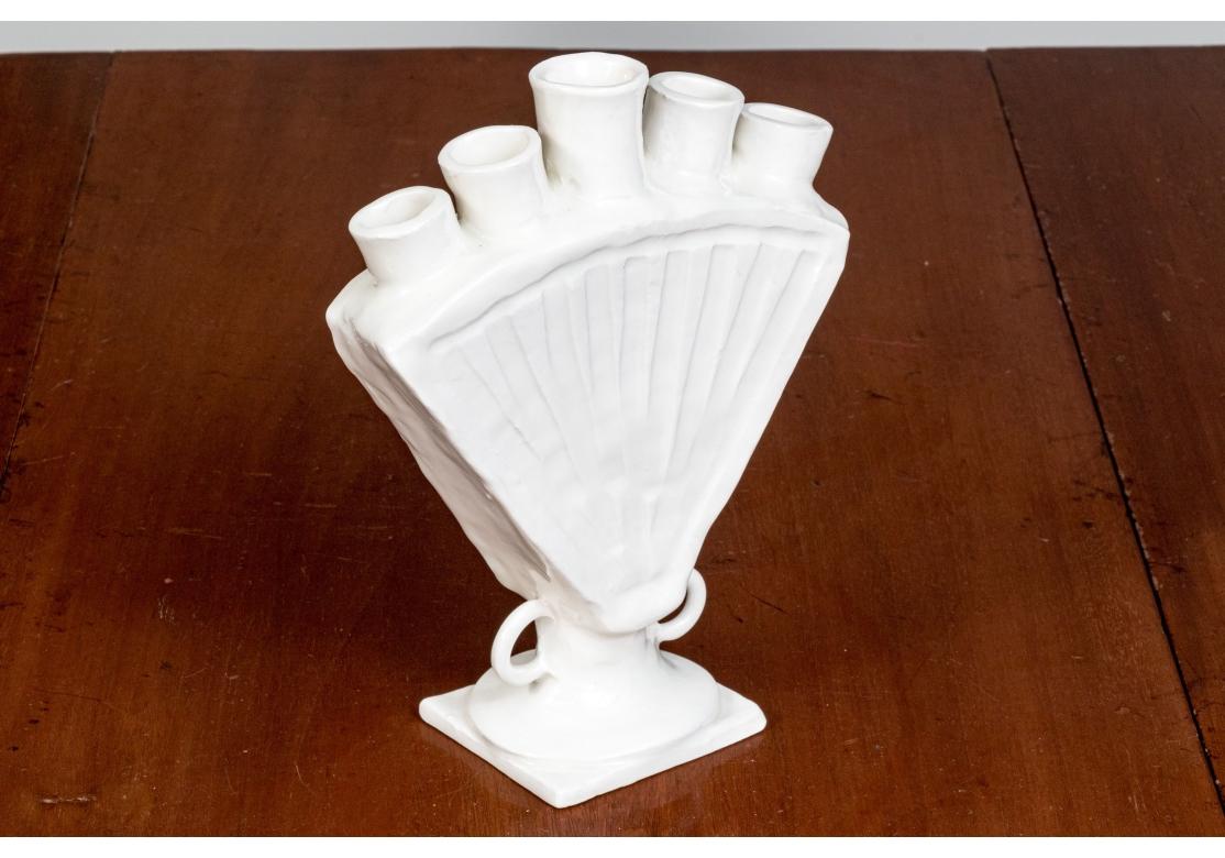 Contemporary Frances Palmer Signed And Dated Glazed Studio Pottery Five Tulipiere