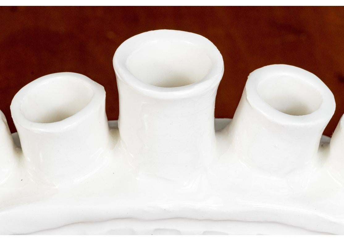 Frances Palmer Signed And Dated Glazed Studio Pottery Five Tulipiere 1