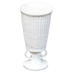 Frances Palmer Signed Glazed Studio PotterynFooted Vase