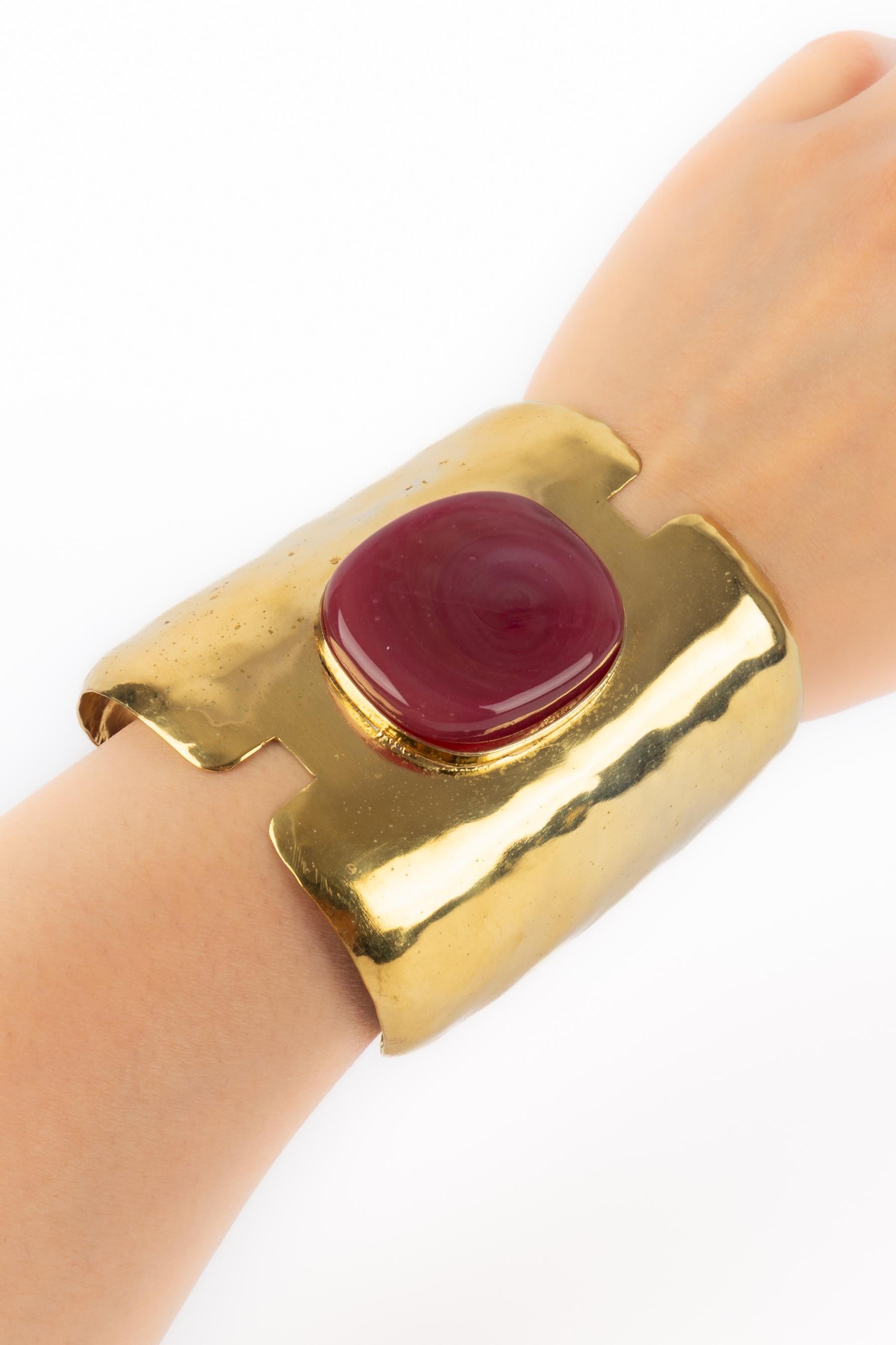 Frances Patiky Stein cuff bracelet For Sale 6