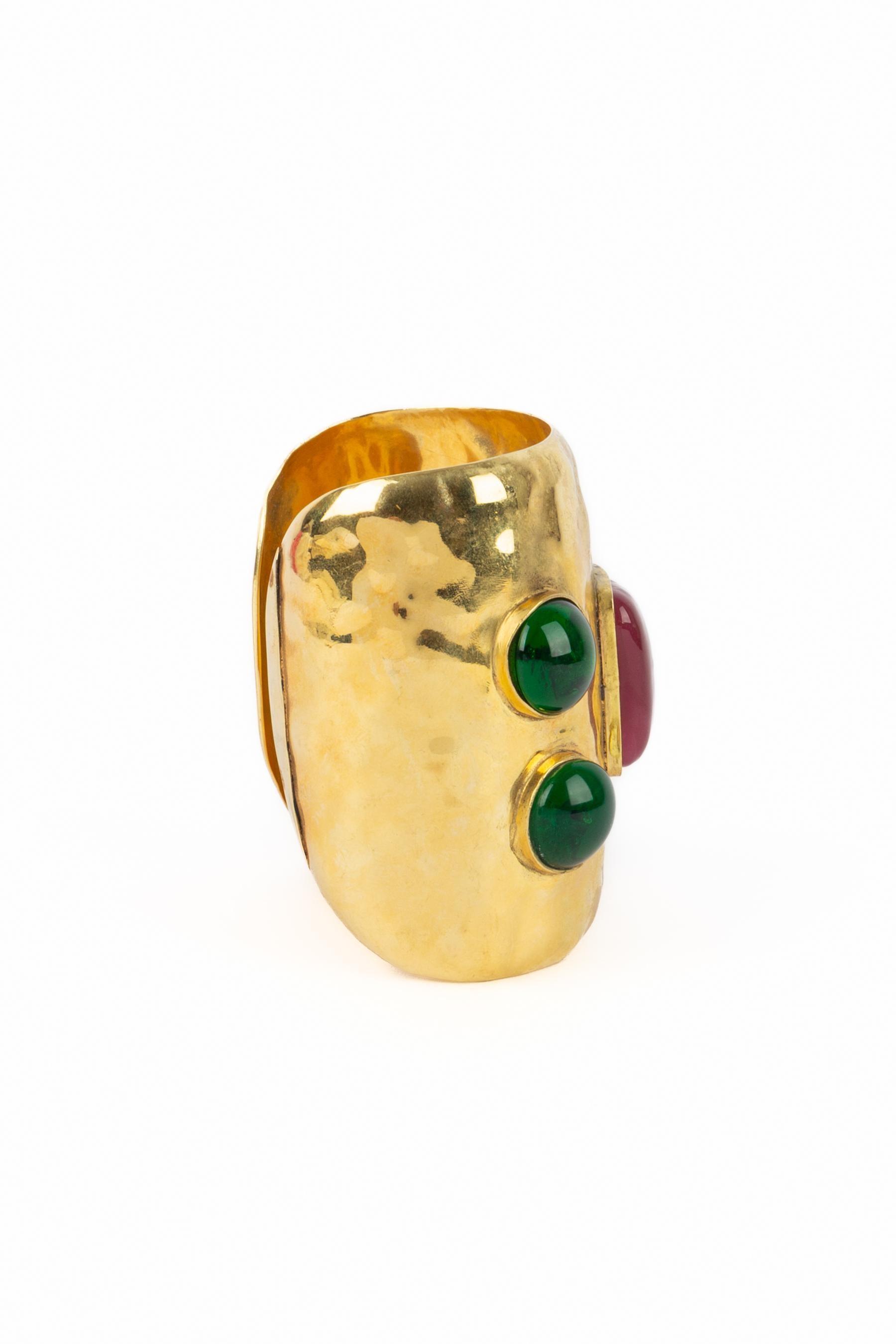 Frances Patiky Stein cuff bracelet For Sale 1