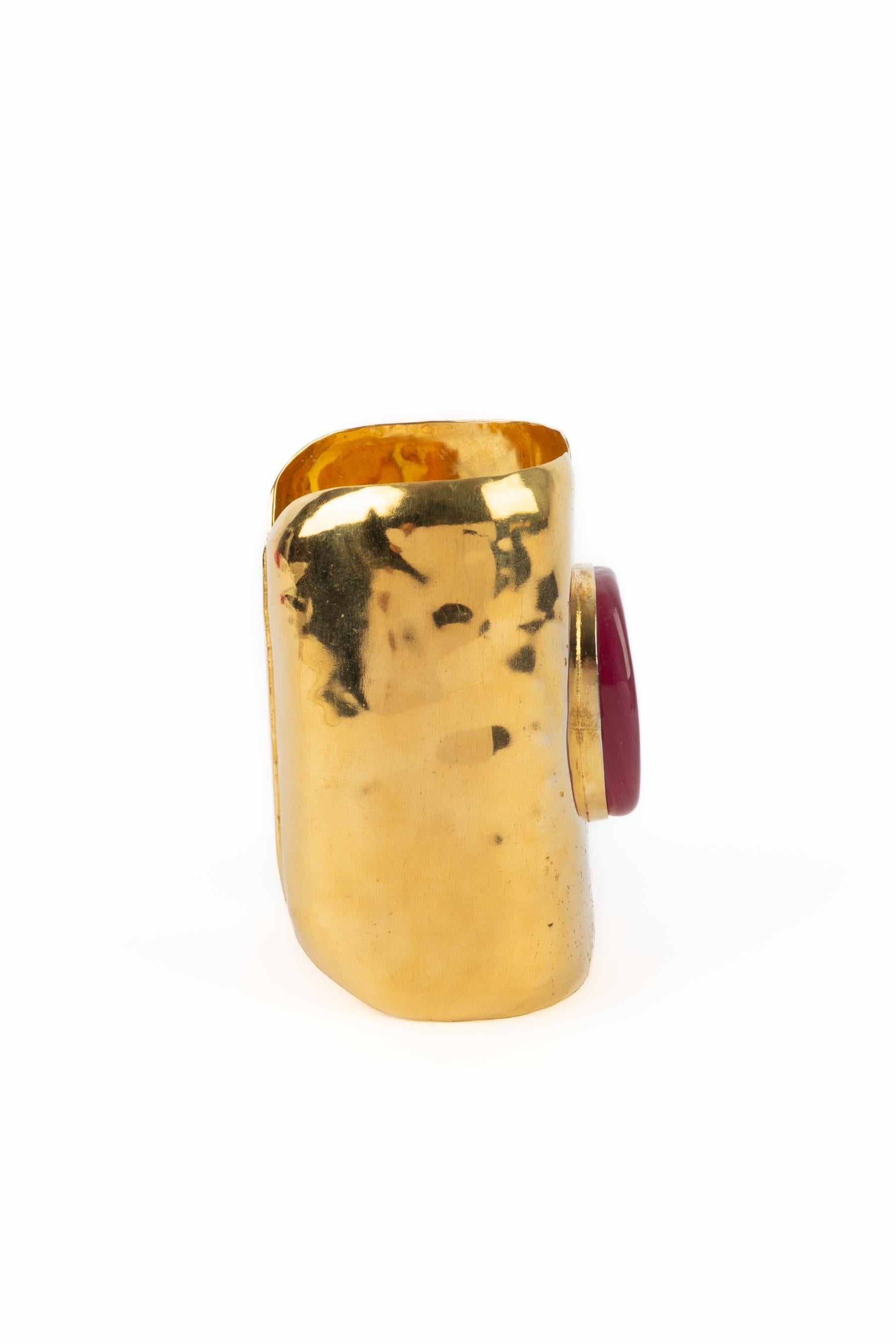Frances Patiky Stein cuff bracelet For Sale 1