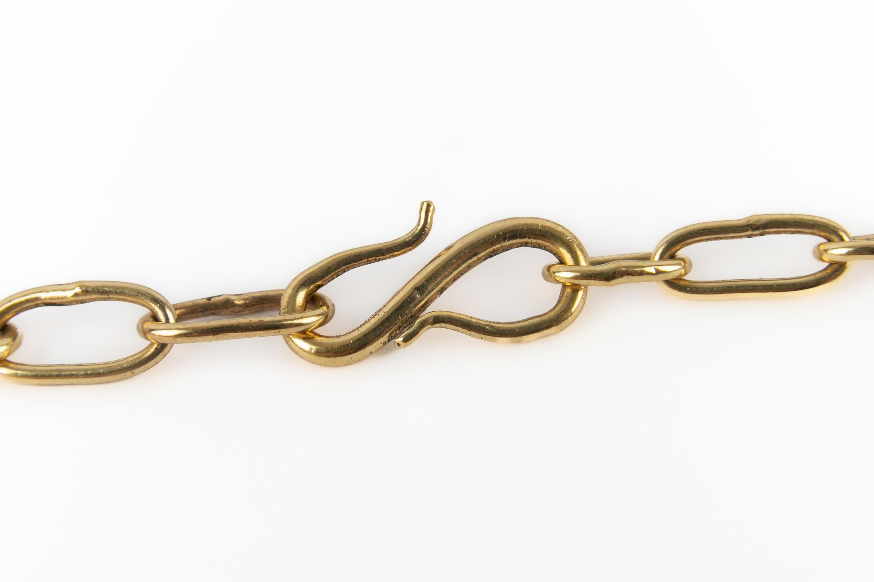 Frances Patiky Stein golden necklace For Sale 1