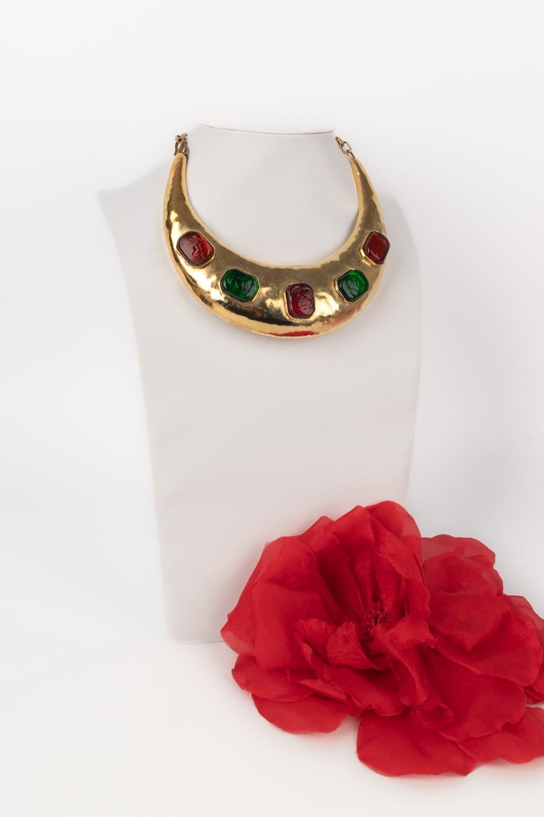 Collana Frances Patiky Stein in metallo dorato multicolore in vendita 4
