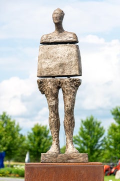 Vordr - tall, figurative, male, polymer, gypsum, steel outdoor sculpture