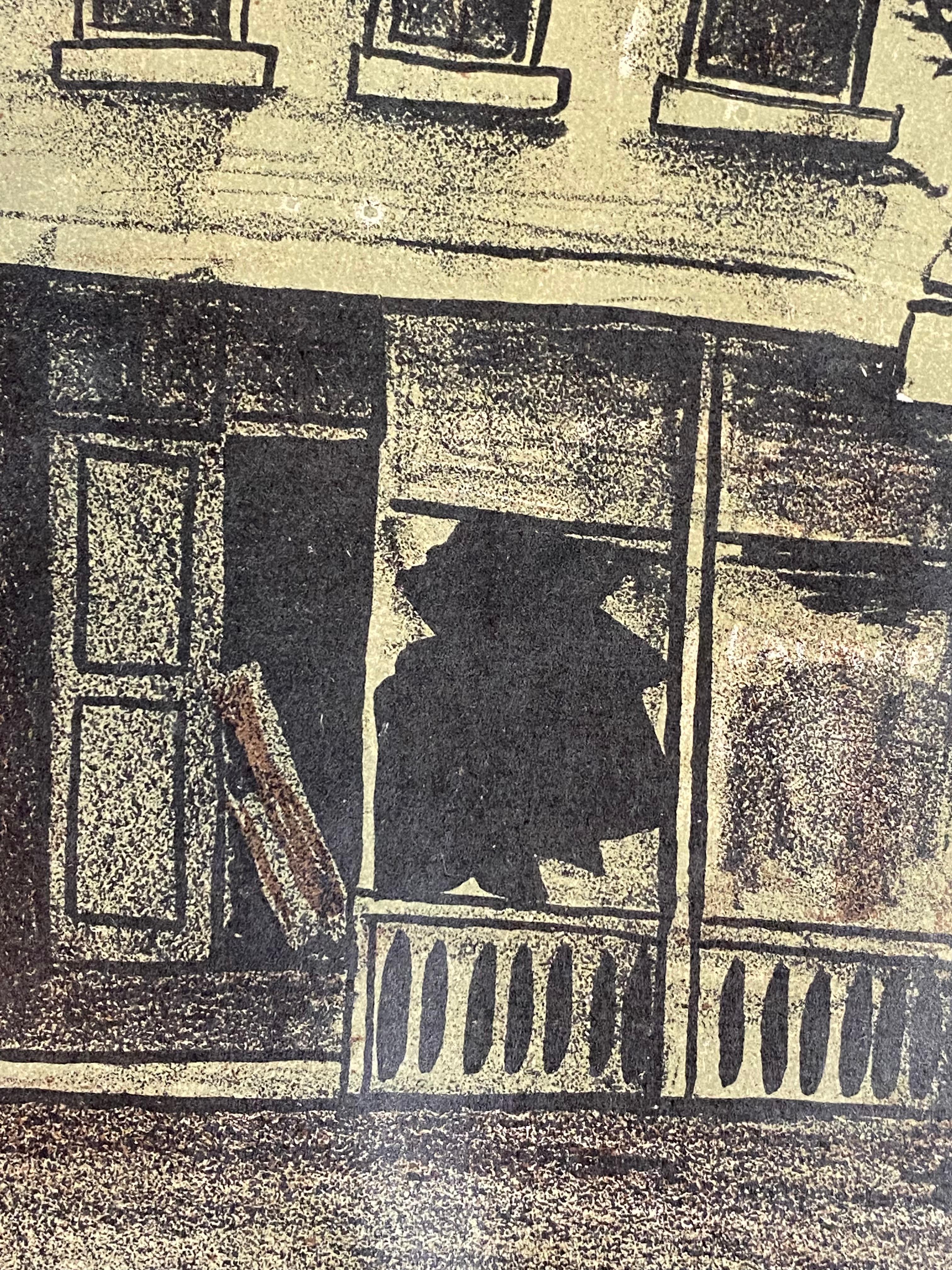Frances Senska, Lithographie „Condemned Buildings“, 1946, Bozeman, Montana im Angebot 5