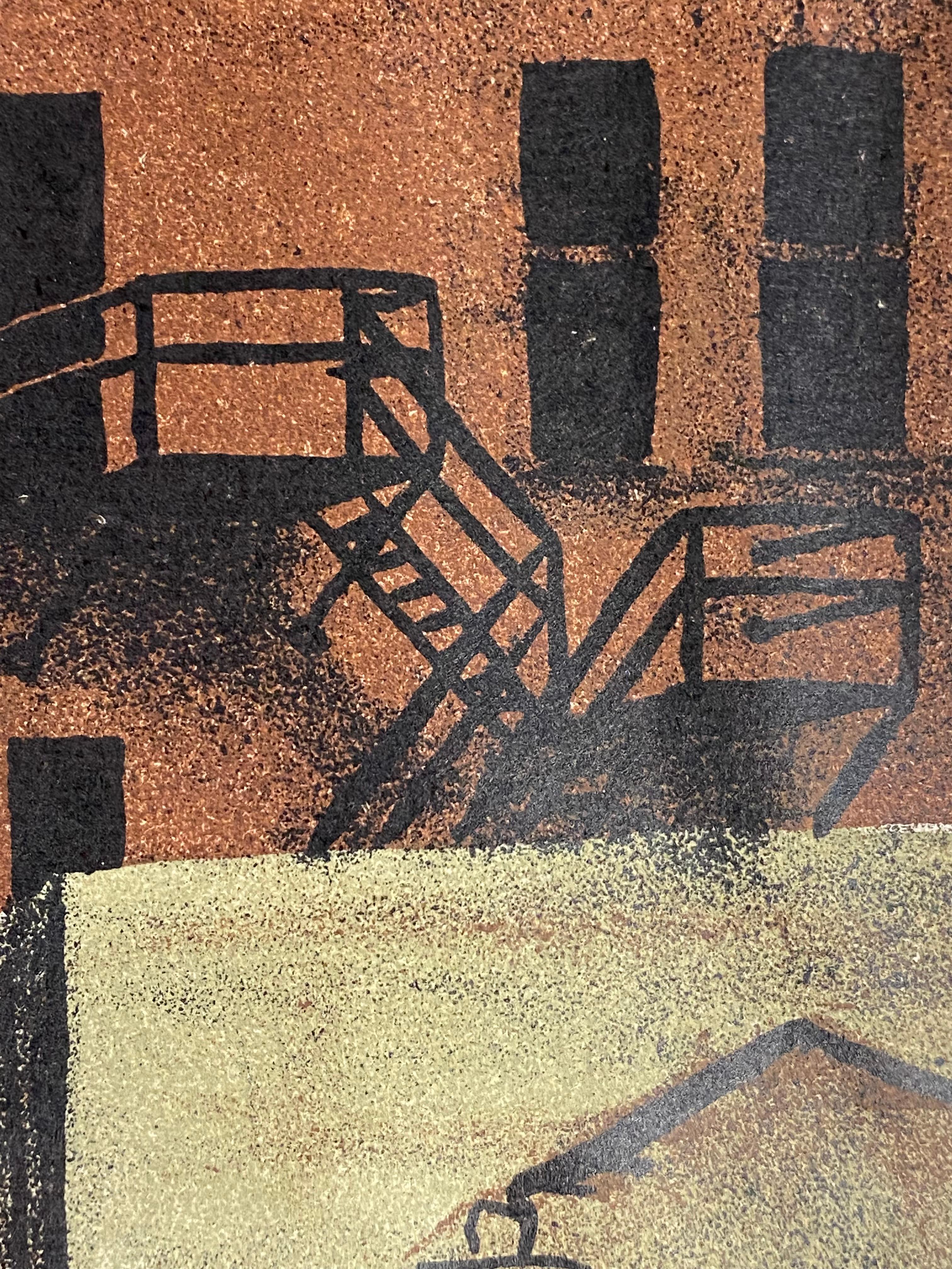 Frances Senska, Lithographie „Condemned Buildings“, 1946, Bozeman, Montana im Angebot 6