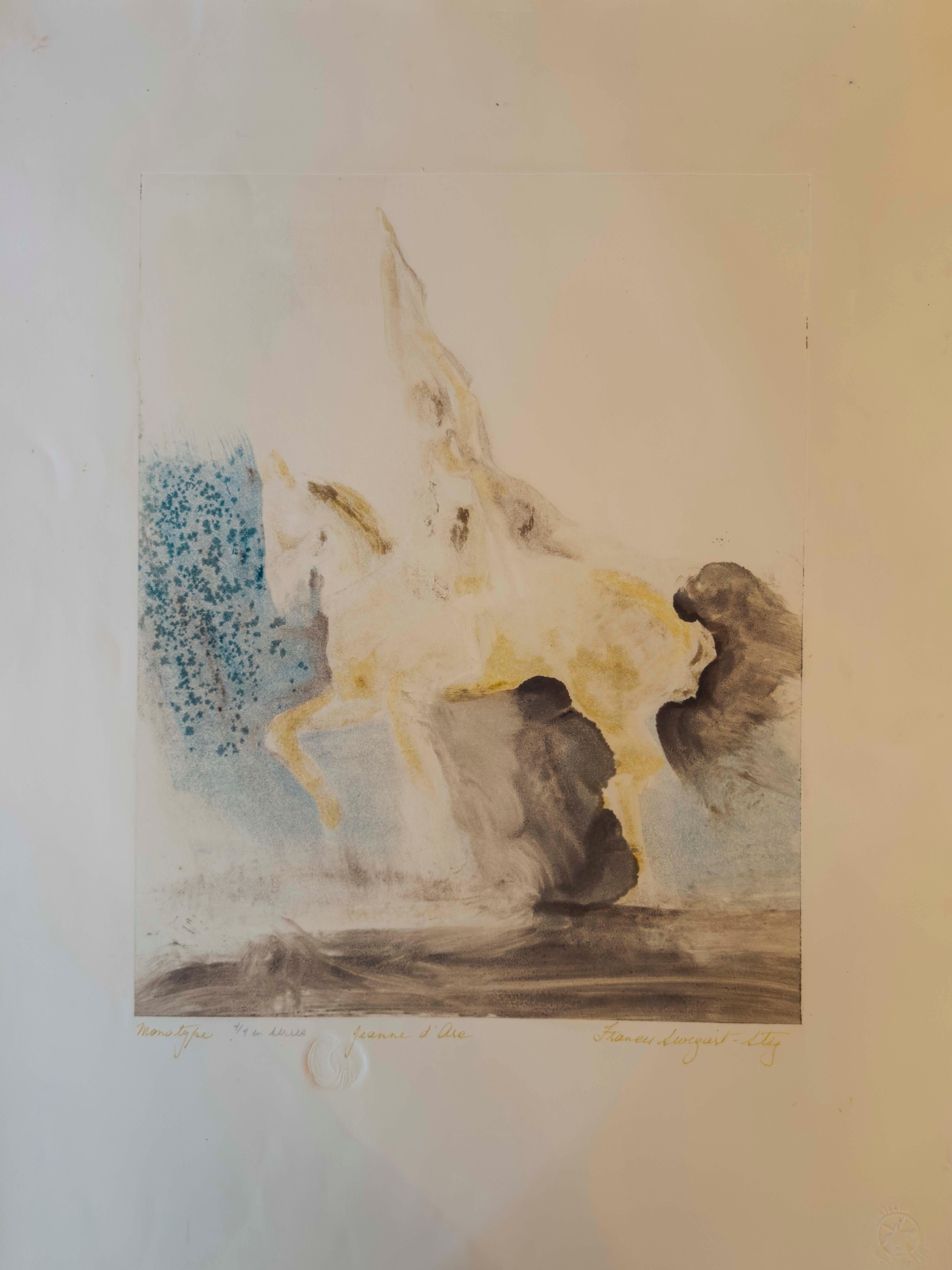 Ensemble de 4 tirages monotypes 